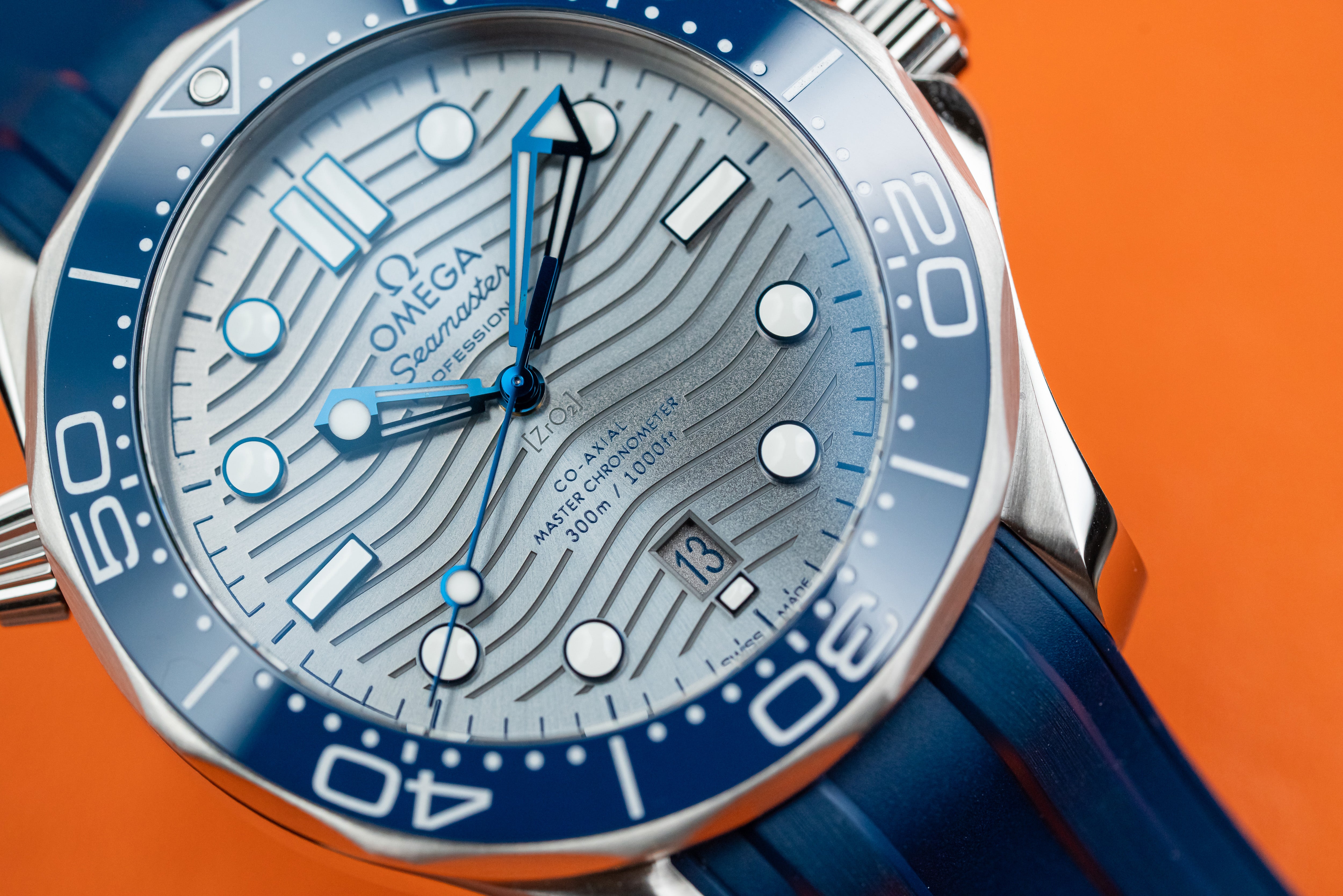 Omega Seamaster Diver 300M Co-axial Master Chronometer blue dial Full Set 2021 Unworn