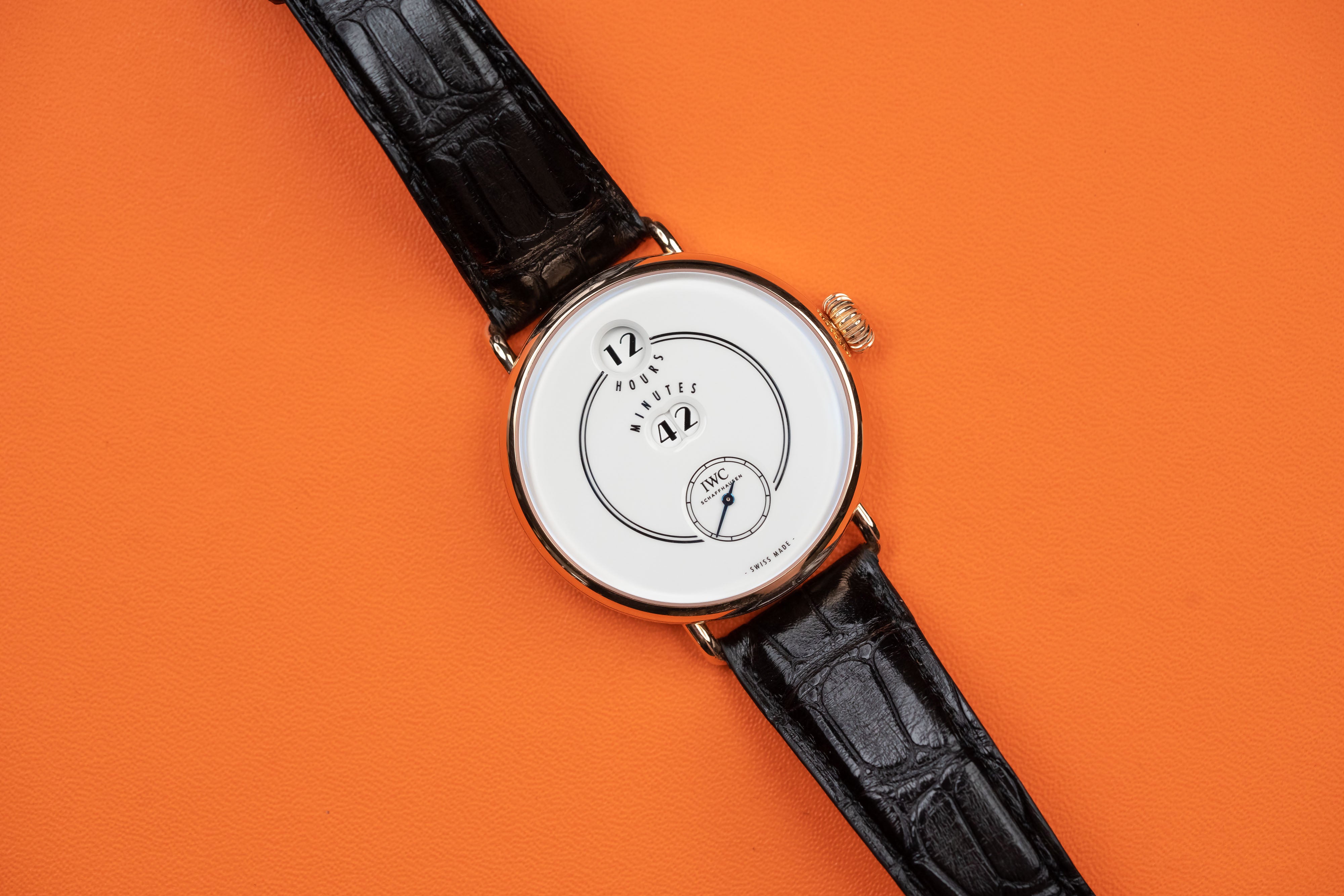 IWC Tribute To Pallweber Edition “150 Years” IW505002 White Red Gold Leather