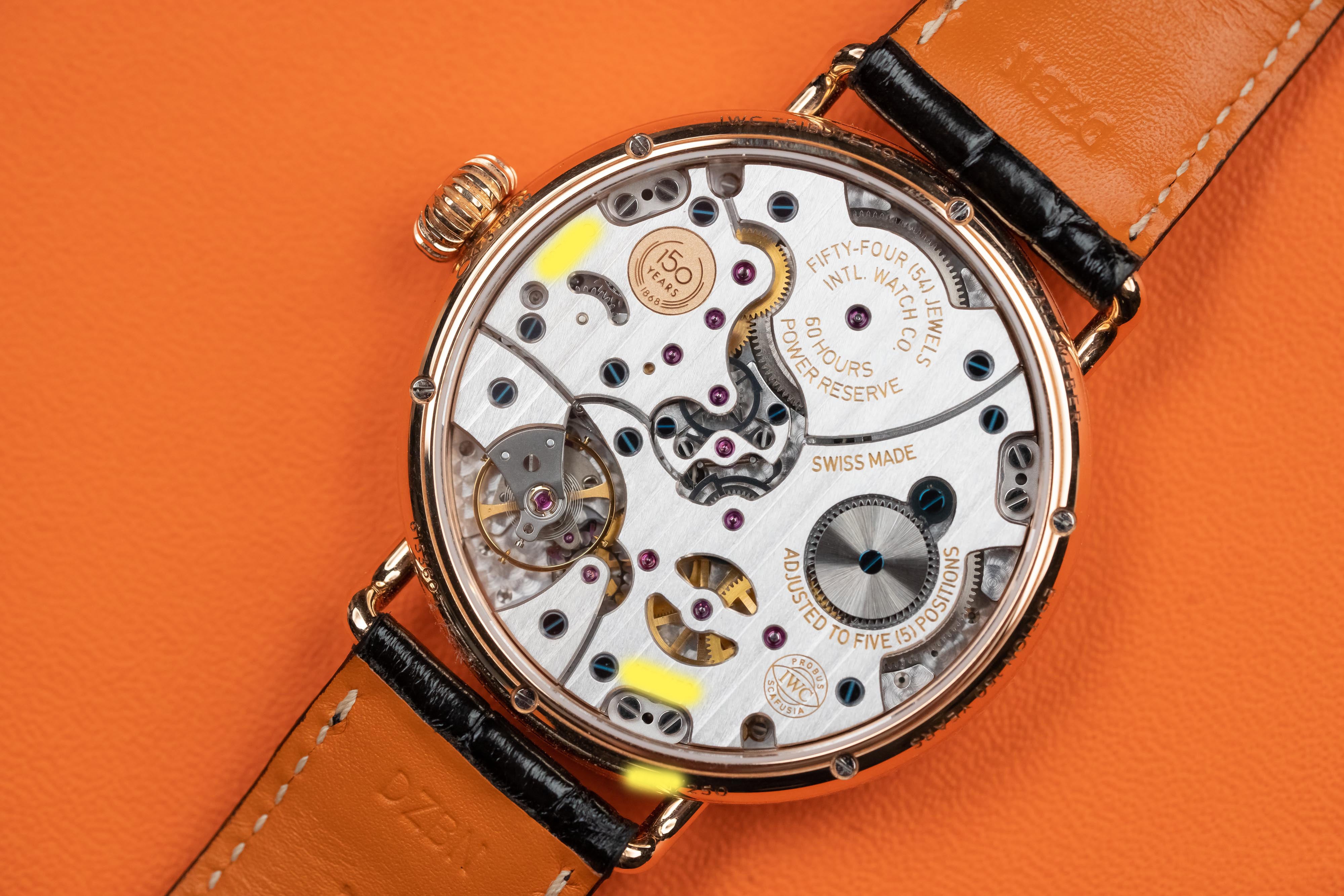 IWC Tribute To Pallweber Edition “150 Years” IW505002 White Red Gold Leather
