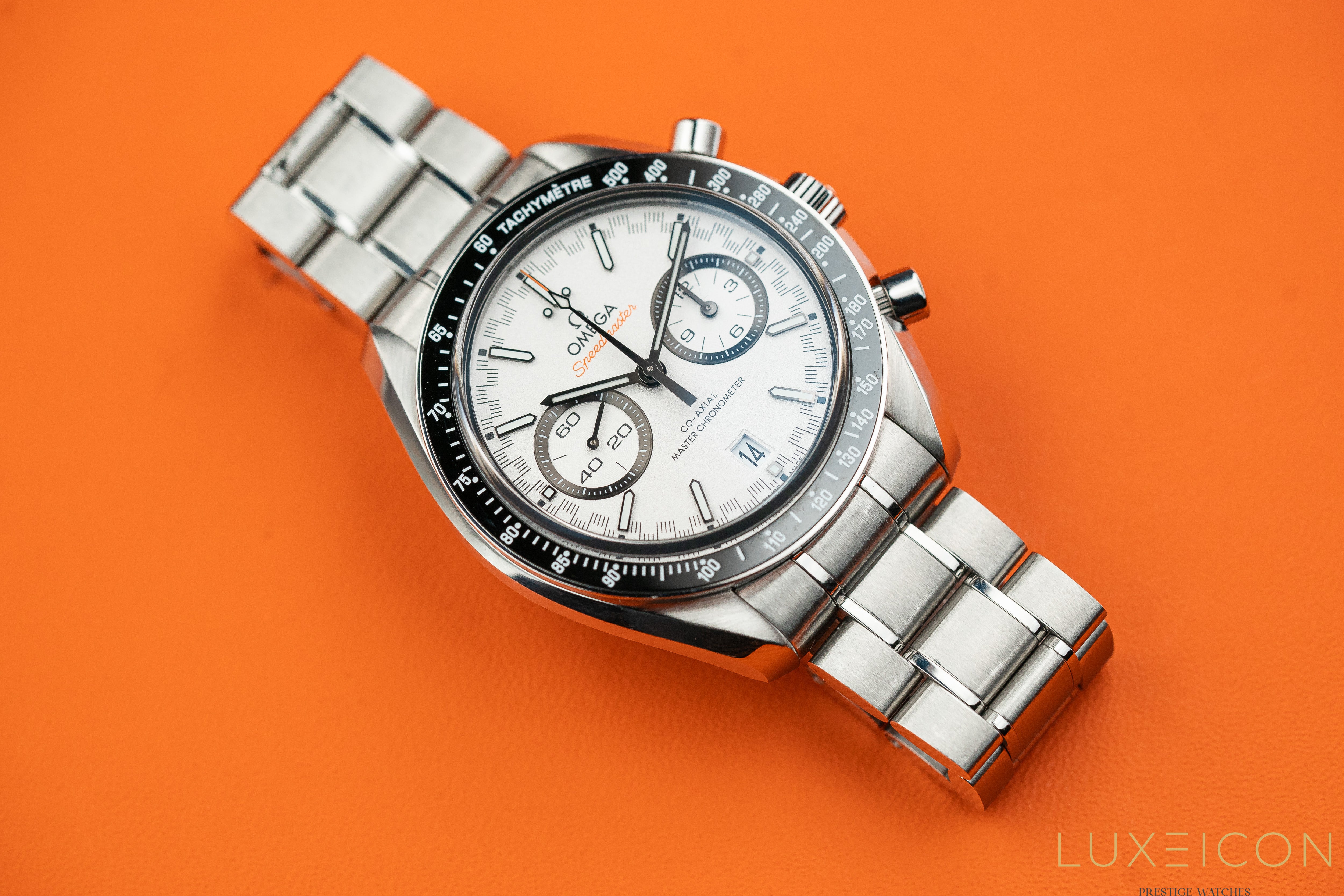 Omega Speedmaster Racing Co-Axial Chronograph White dial 2022
