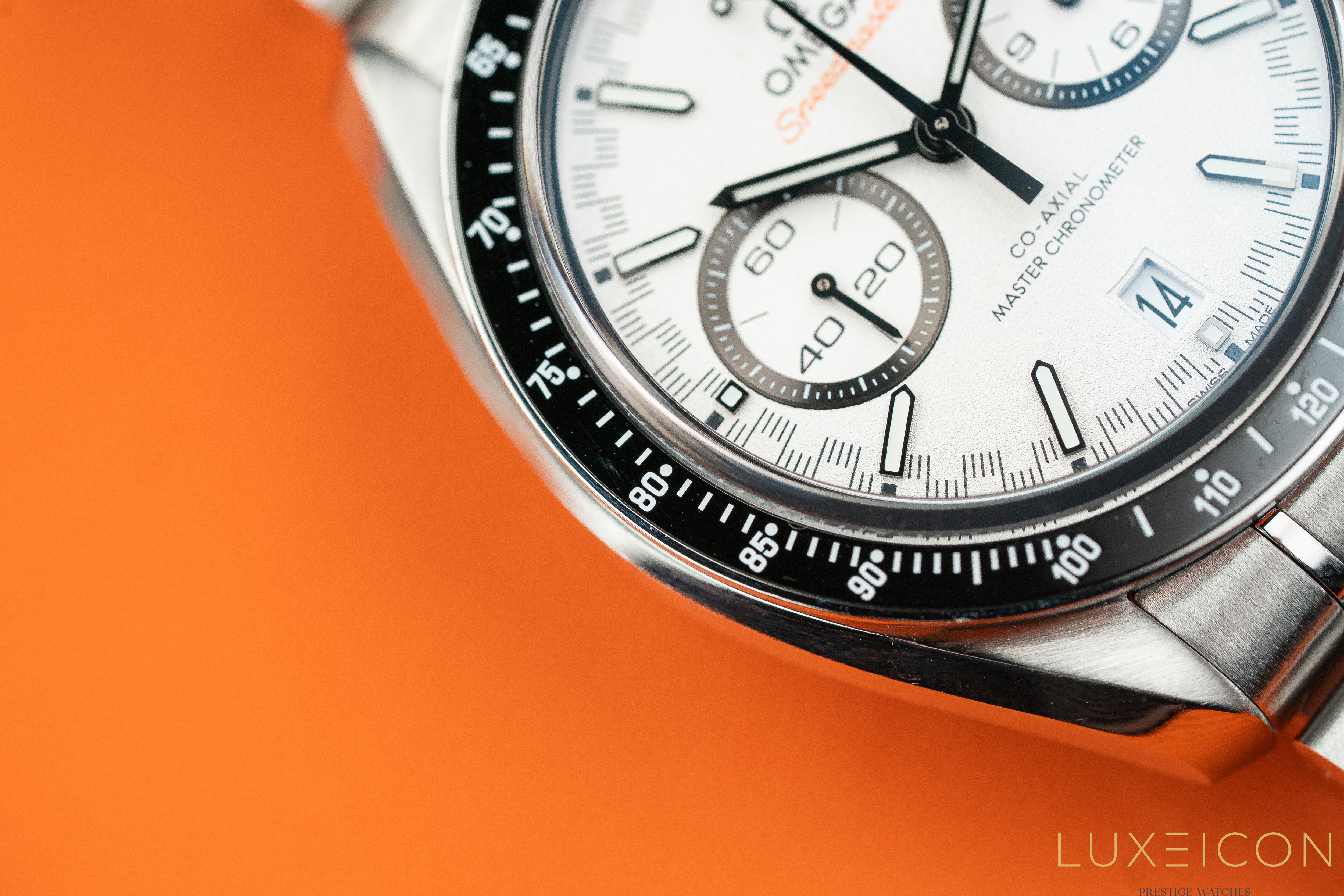 Omega Speedmaster Racing Co-Axial Chronograph White dial 2022
