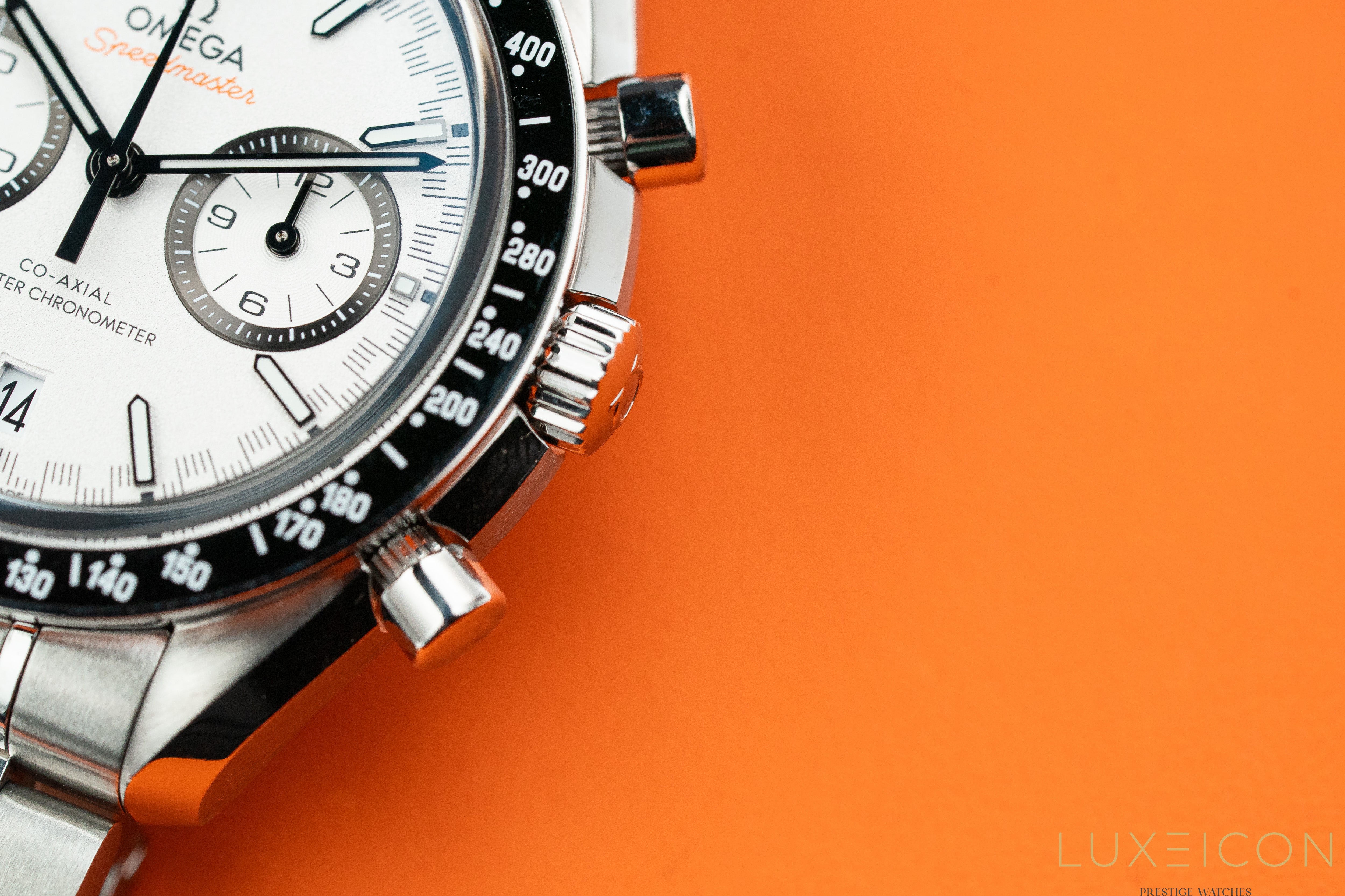 Omega Speedmaster Racing Co-Axial Chronograph White dial 2022