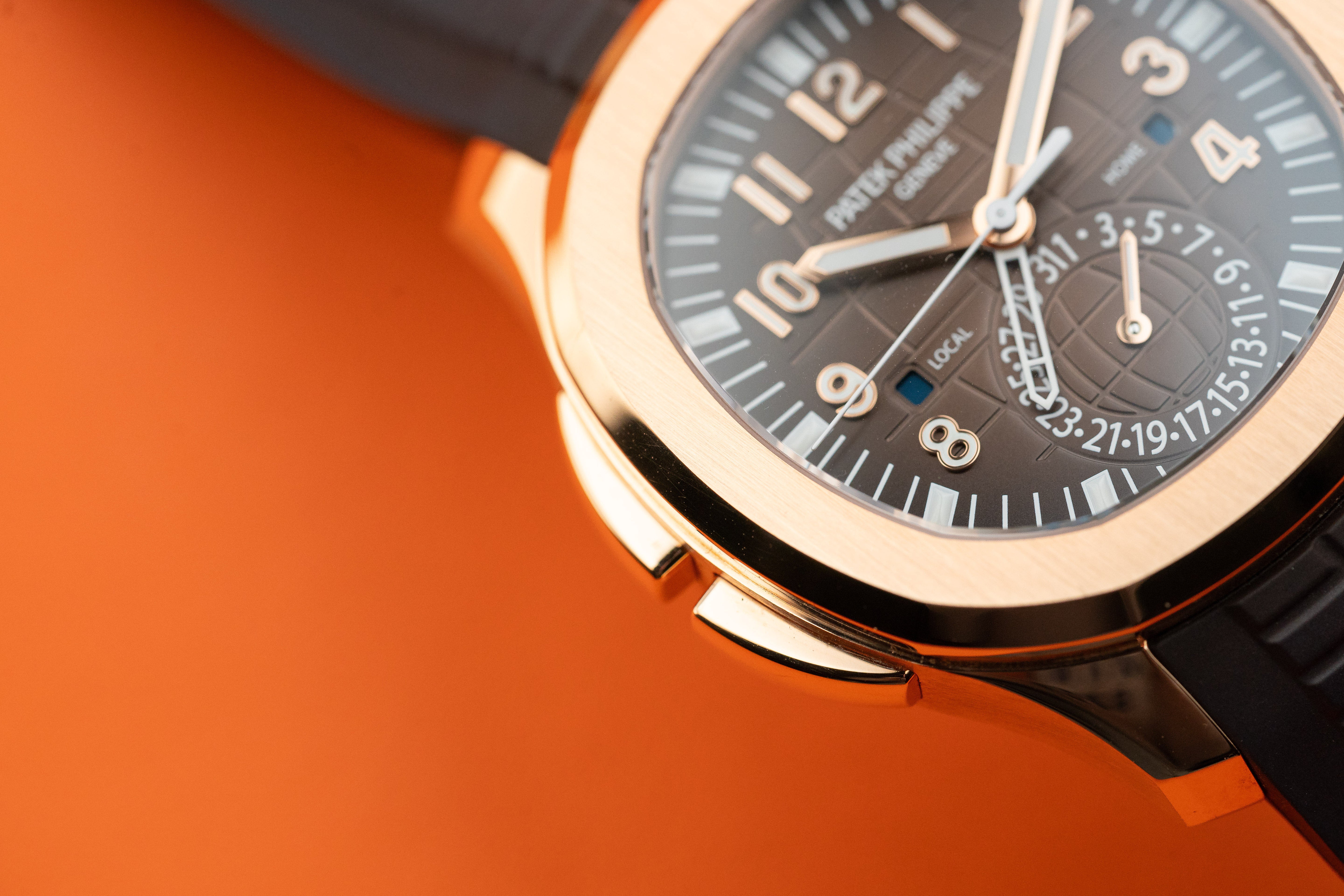 Patek Philippe Aquanaut Time Travel Rose Gold 40mm Brown Dial 5164R