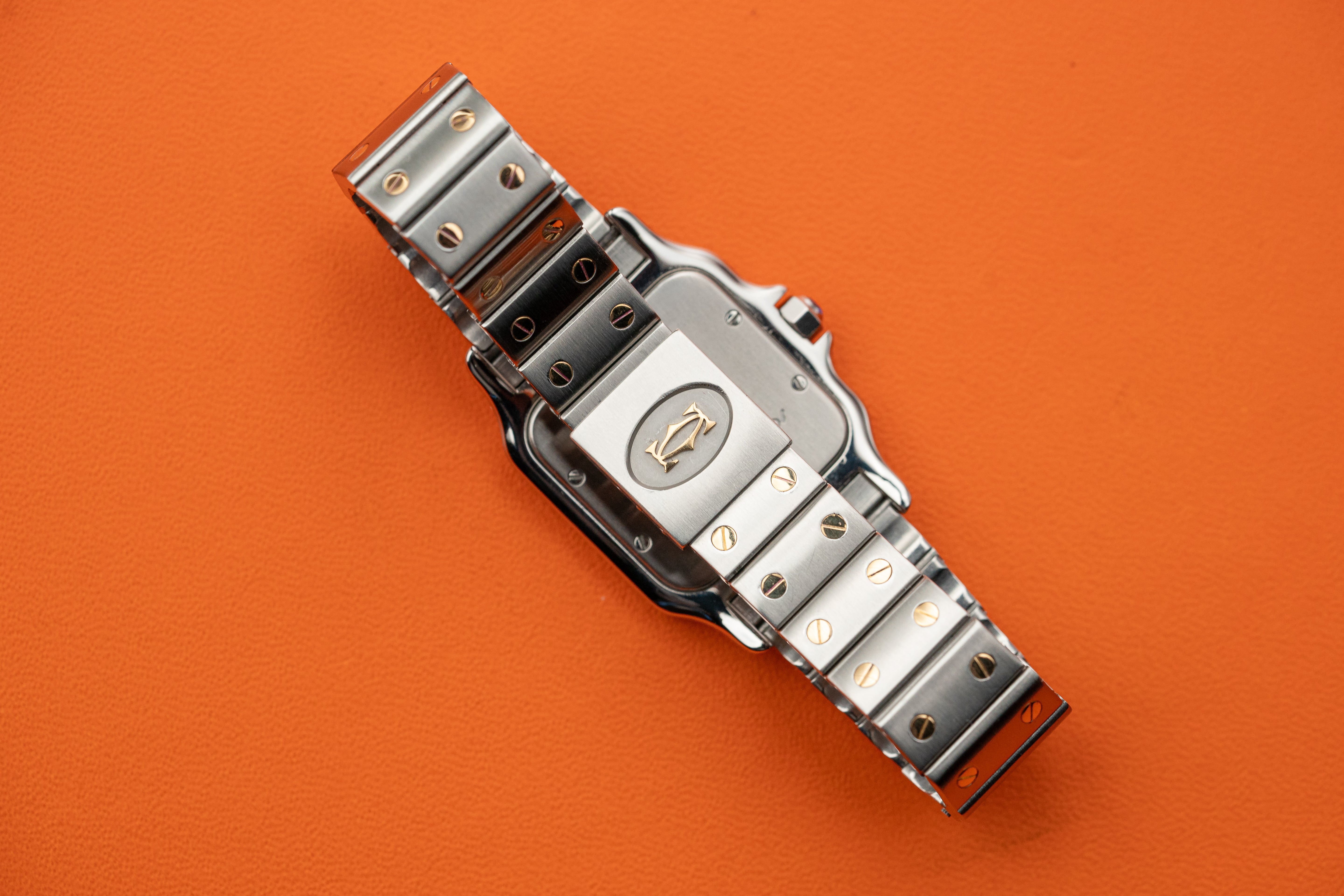 Cartier Santos Galbée Stainless Steel & 18k Gold 29mm White Dial 1989