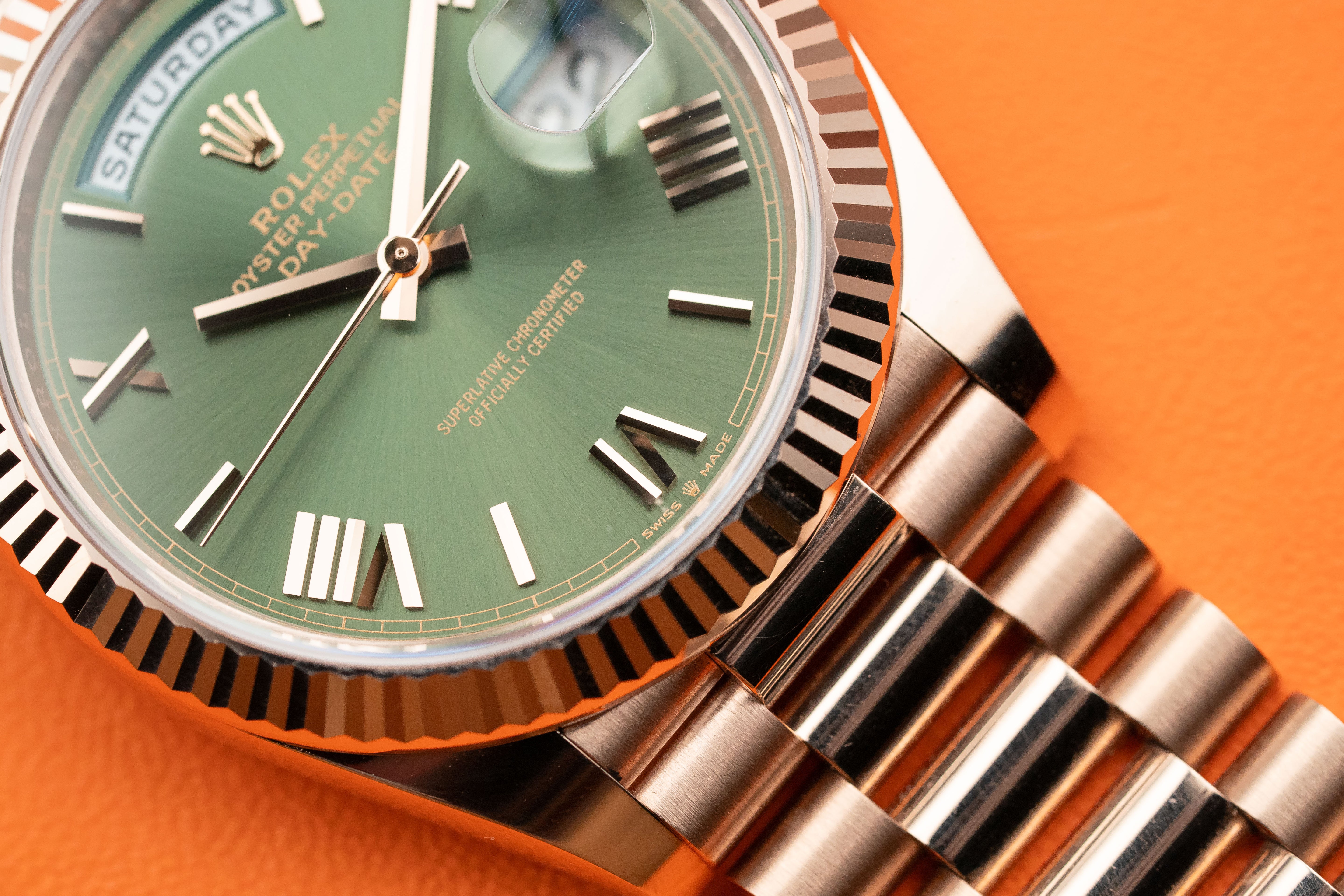 Rolex President Day-Date 40mm Olive Green Dial Rose Gold 2022