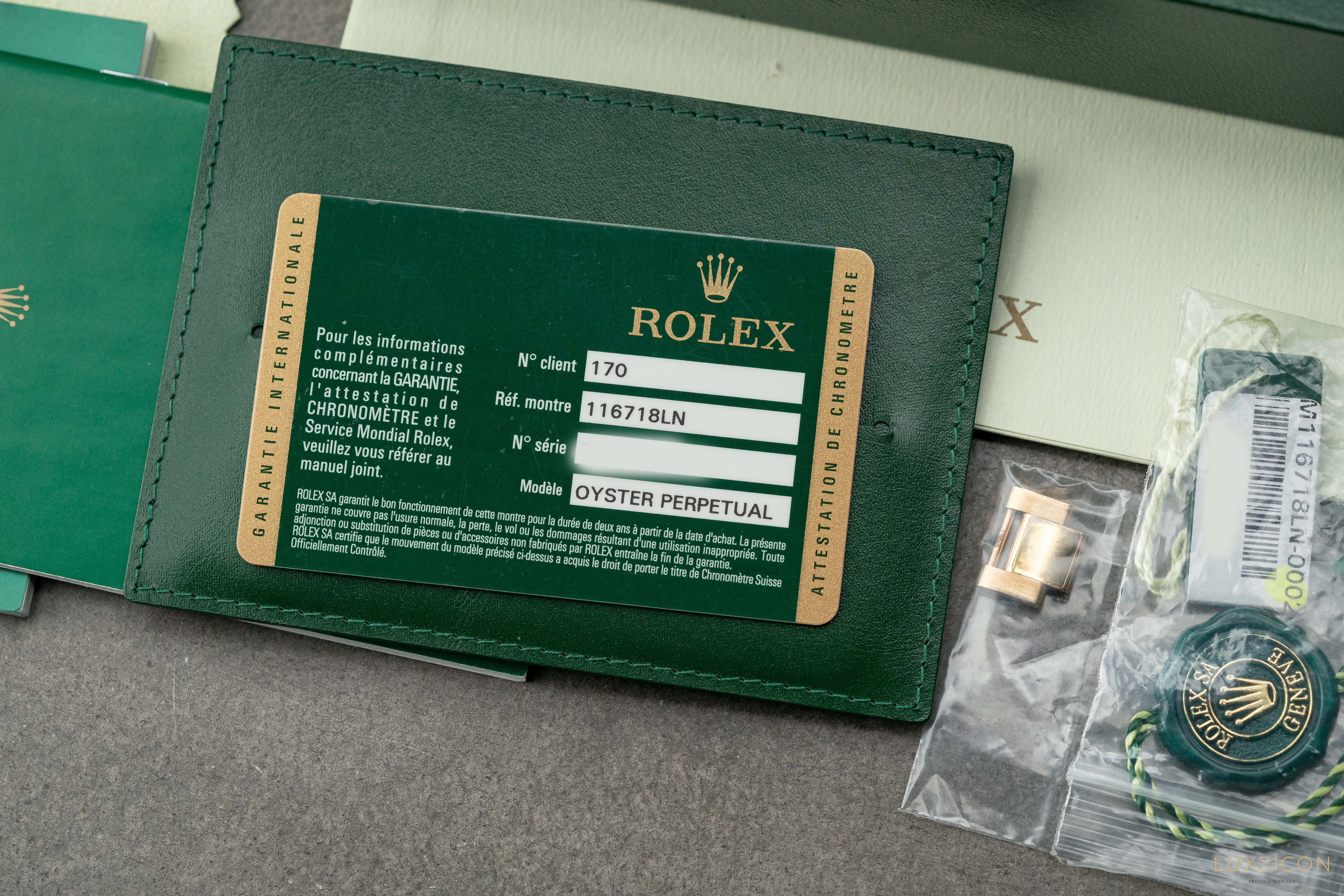 Rolex GMT-Master II 40mm Yellow Gold 116718LN Green Money/Dial 2014