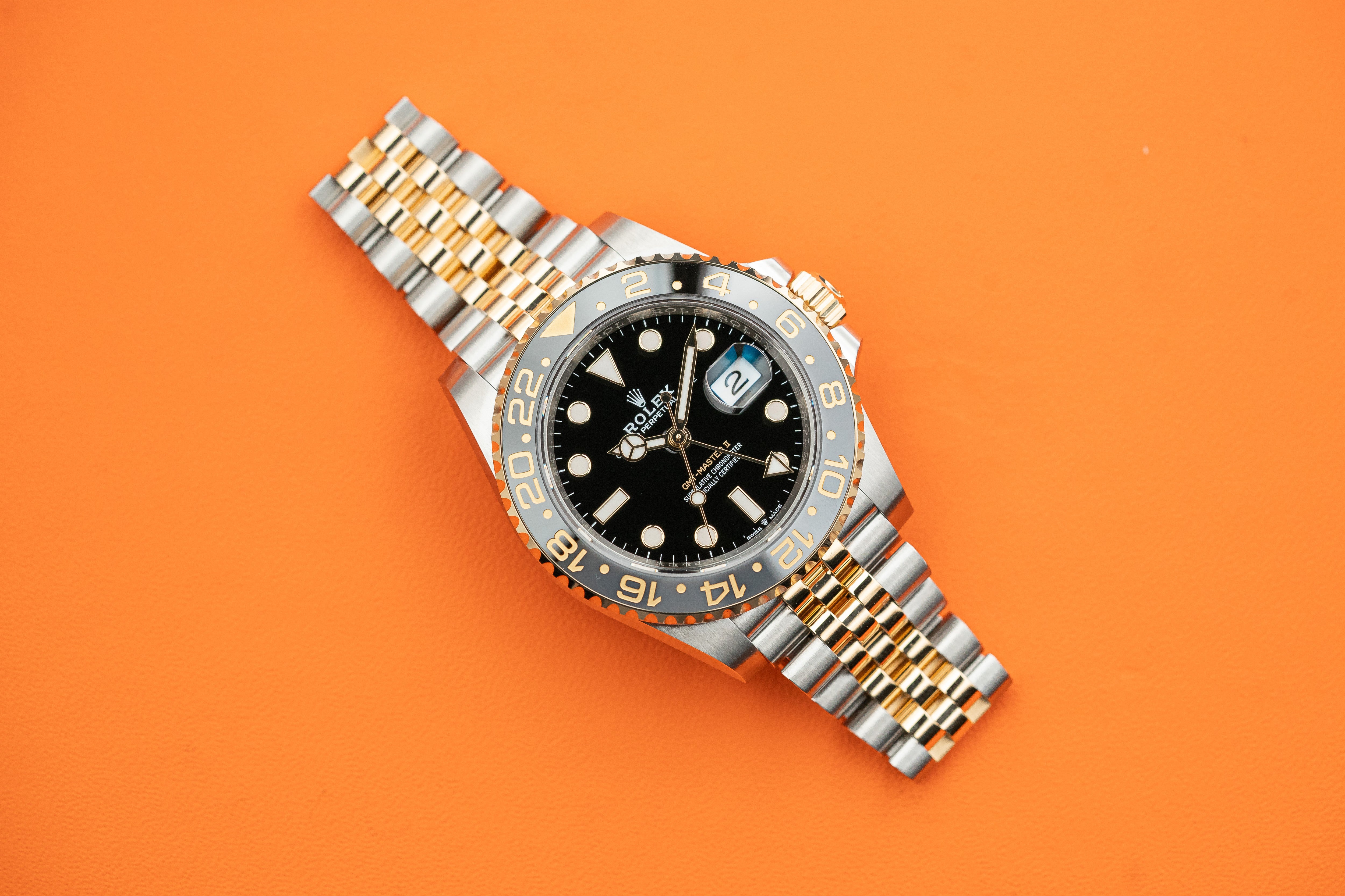 Rolex GMT-Master II Two Tone grey & black ceramic Jubilee 126713GRNR