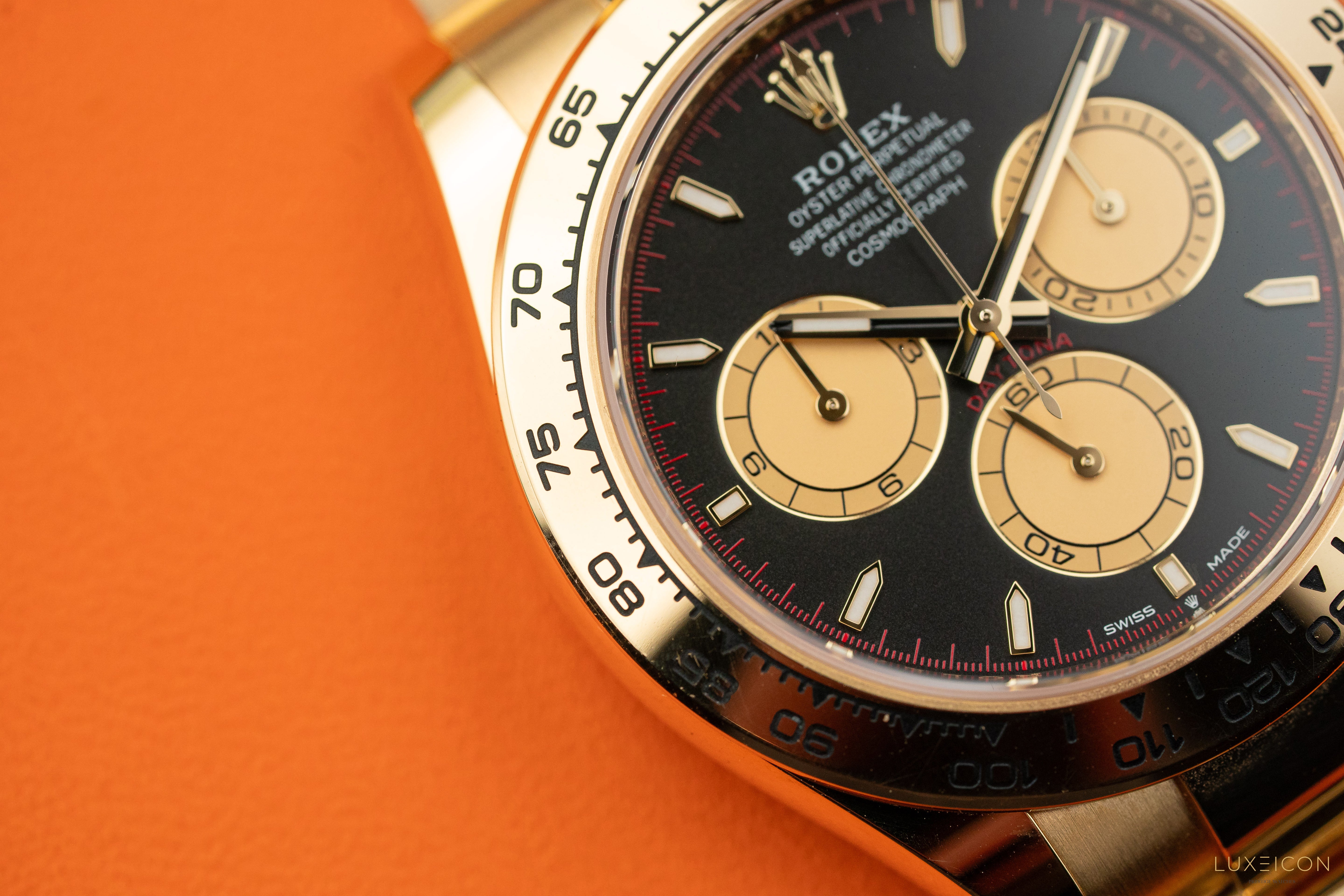 Rolex Cosmograph Daytona 40mm Yellow Gold Oyster Bracelet Black Index Paul Newman 126508