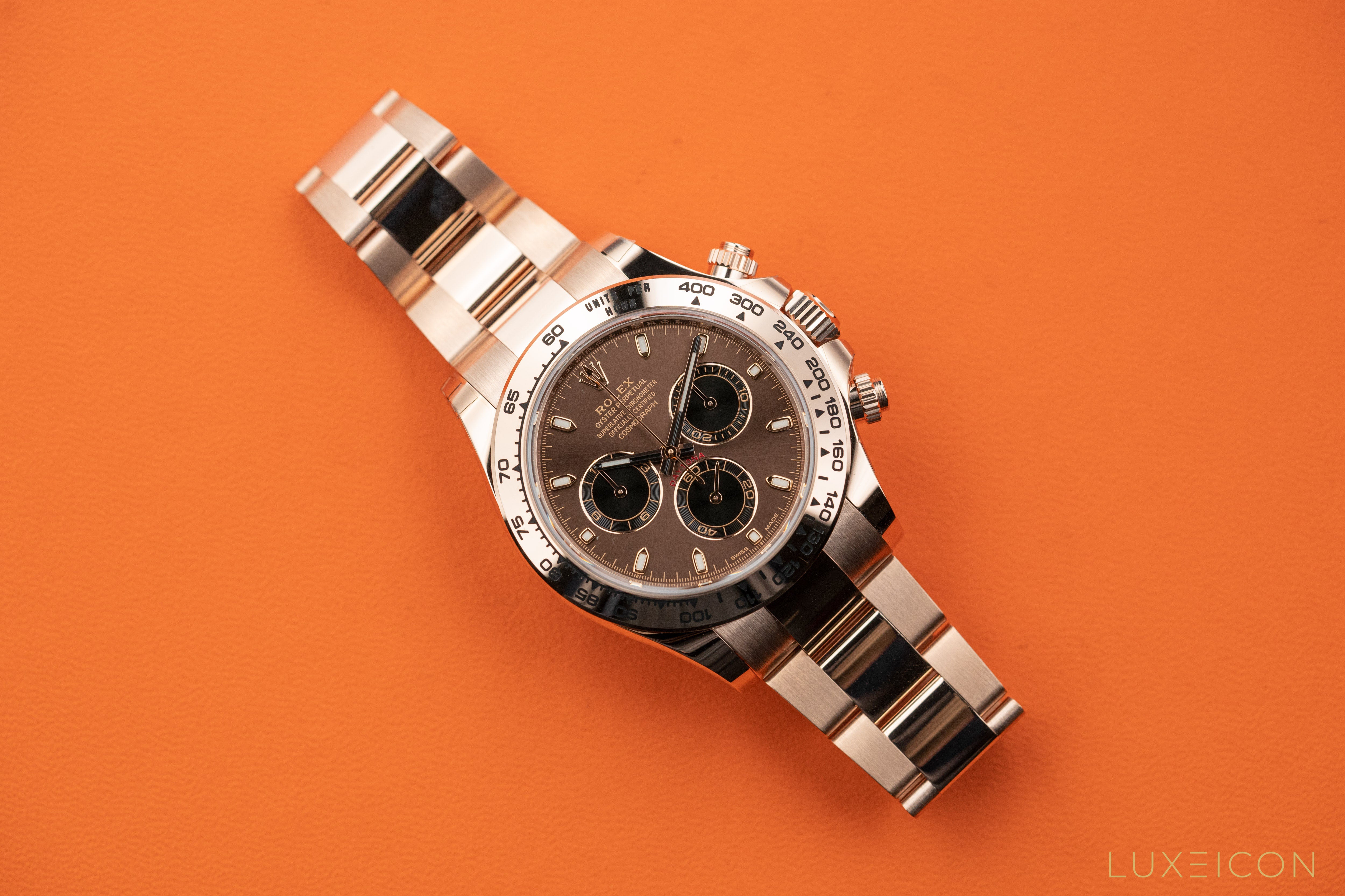 Rolex Cosmograph Daytona 116505 18k Everose Gold Chocolate Dial 40mm Discontiuned