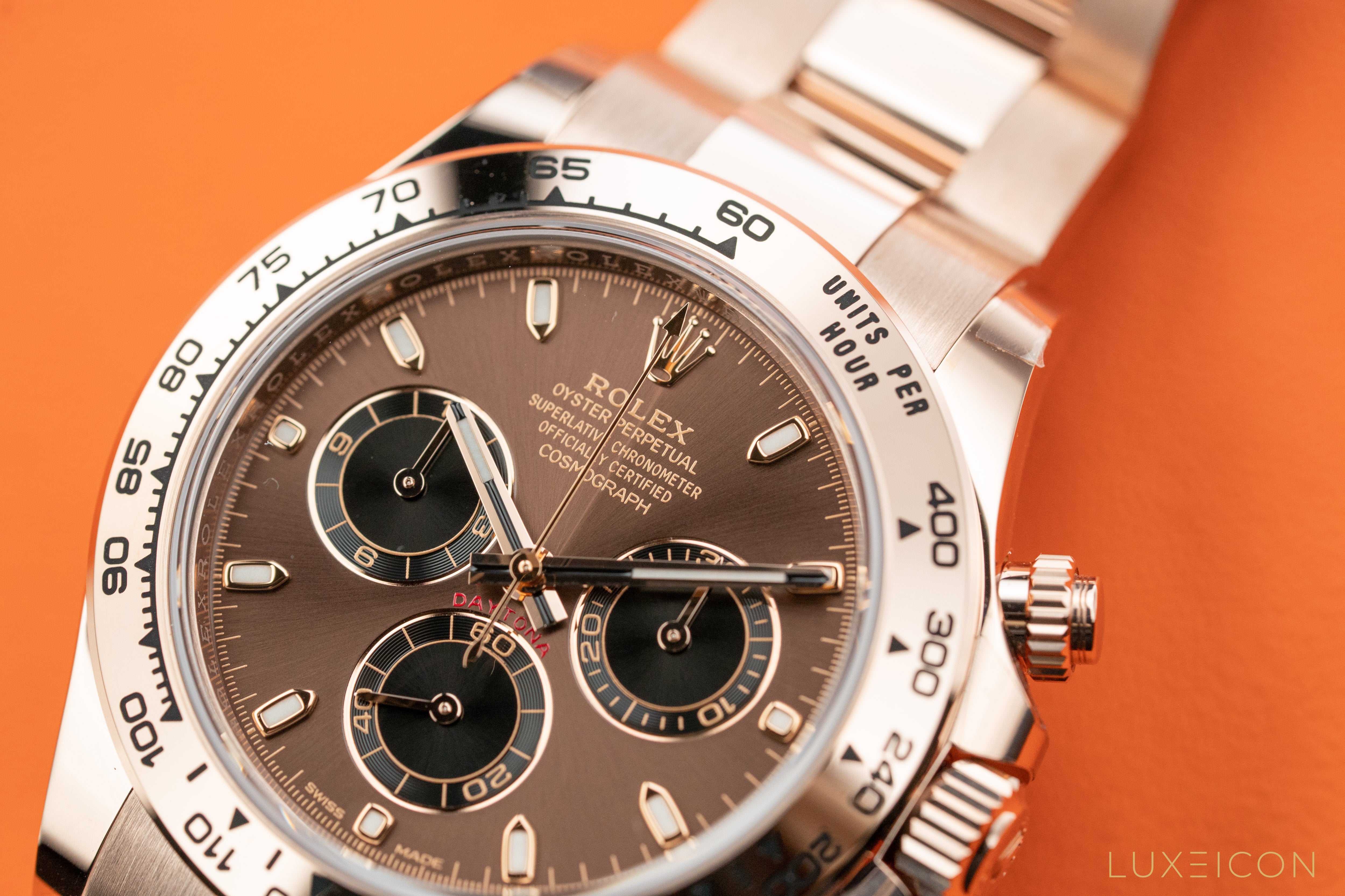 Rolex Cosmograph Daytona 116505 18k Everose Gold Chocolate Dial 40mm Discontiuned