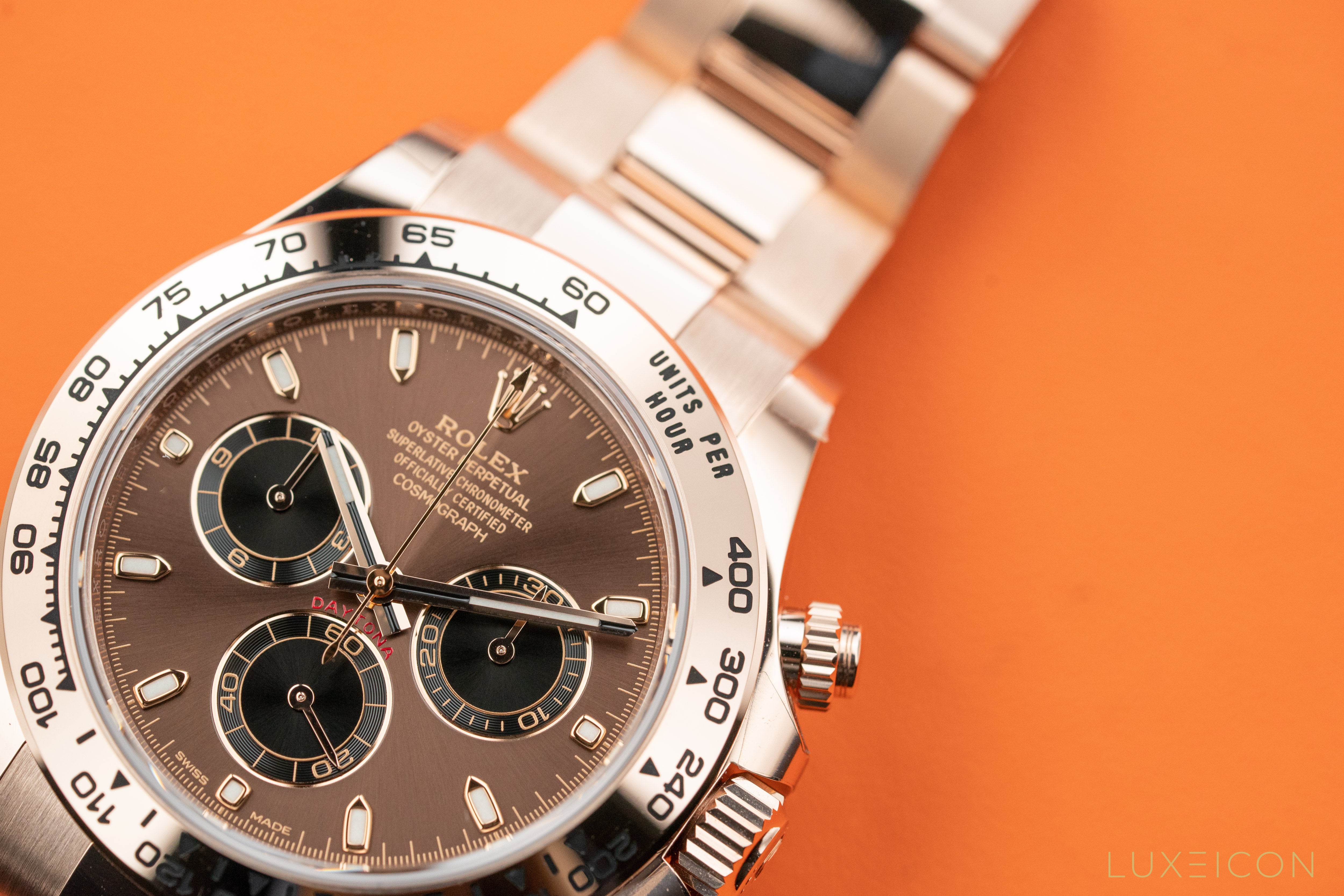 Rolex Cosmograph Daytona 116505 18k Everose Gold Chocolate Dial 40mm Discontiuned