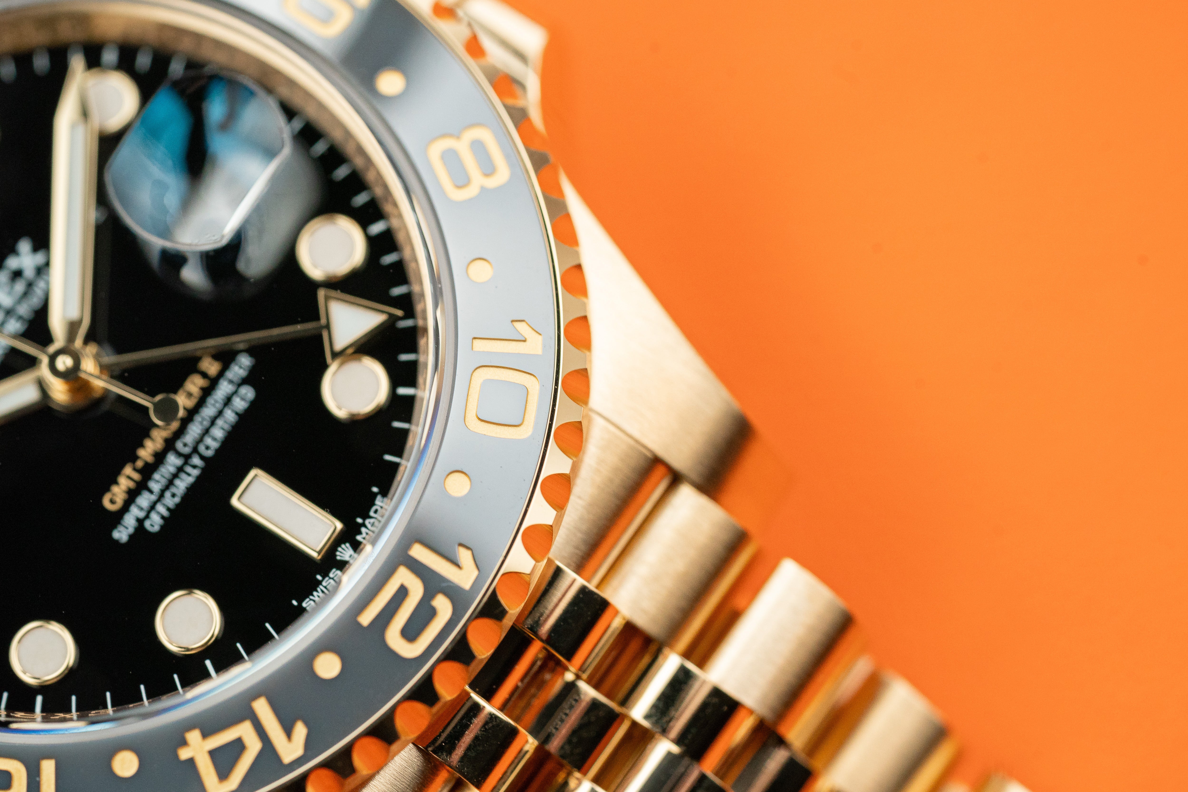 Rolex GMT-Master II Yellow Gold Grey Black Ceramic Bezel JUBILEE 126718GRNR 2025