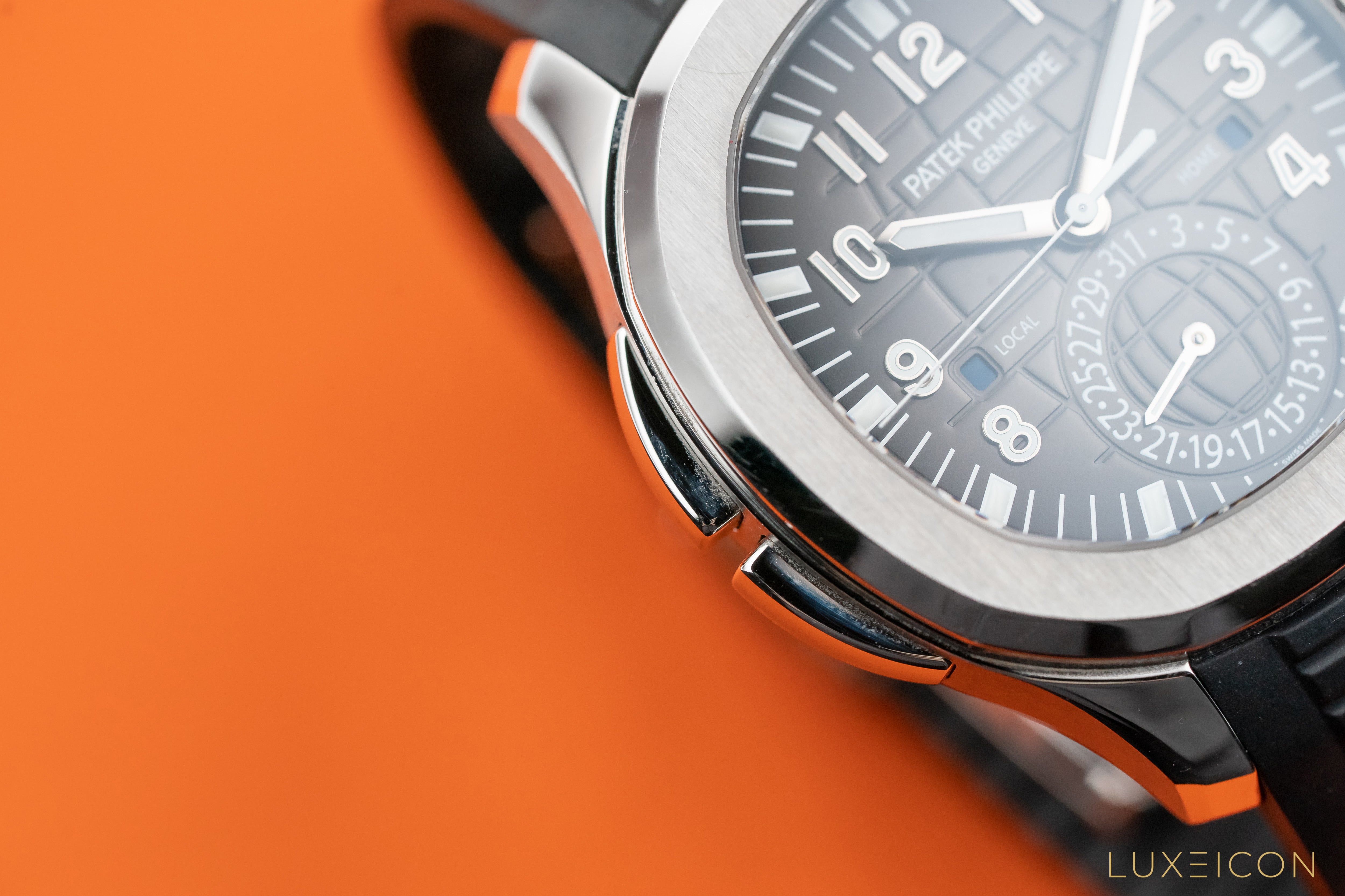 Patek Philippe Aquanaut Travel Time Steel Black Dial Dual Time Zone 5164A-001
