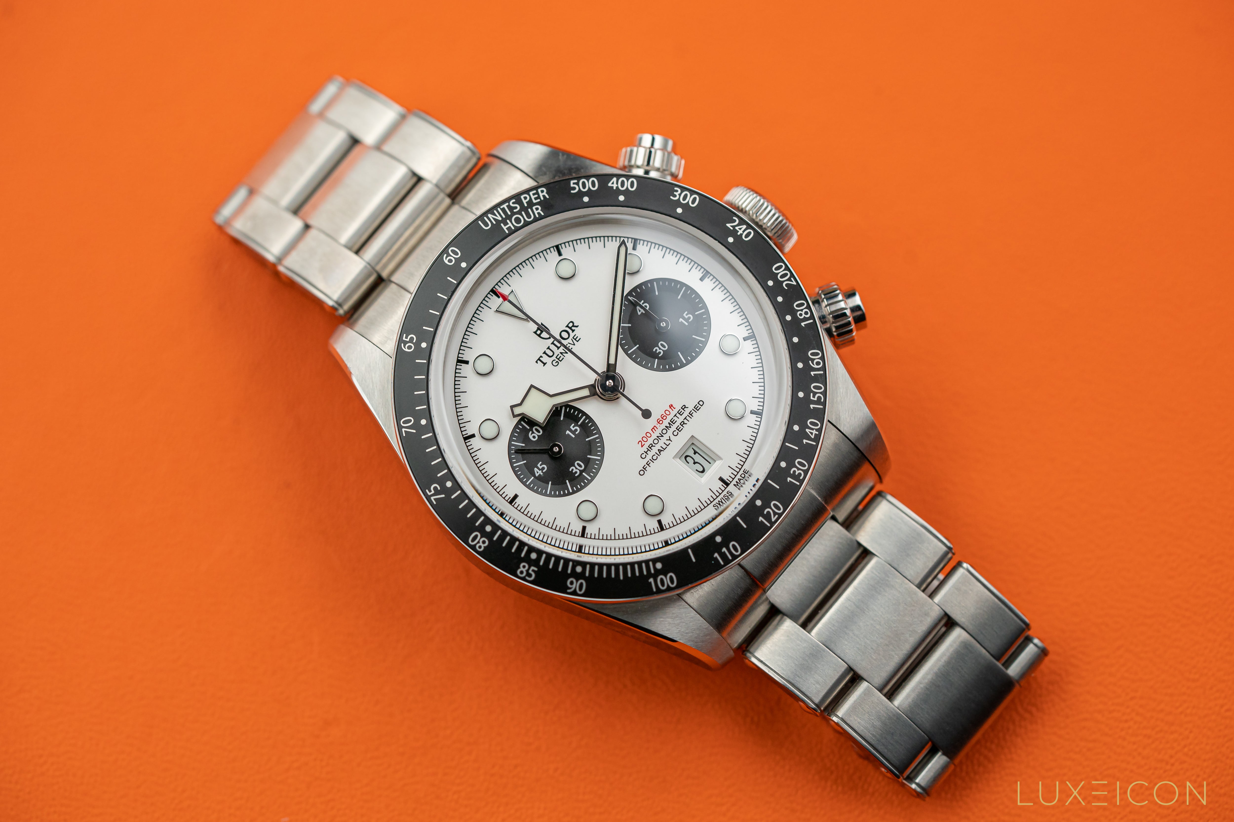 Tudor Heritage Black Bay Chronograph Panda white Dial Bracelet 79360N 2021