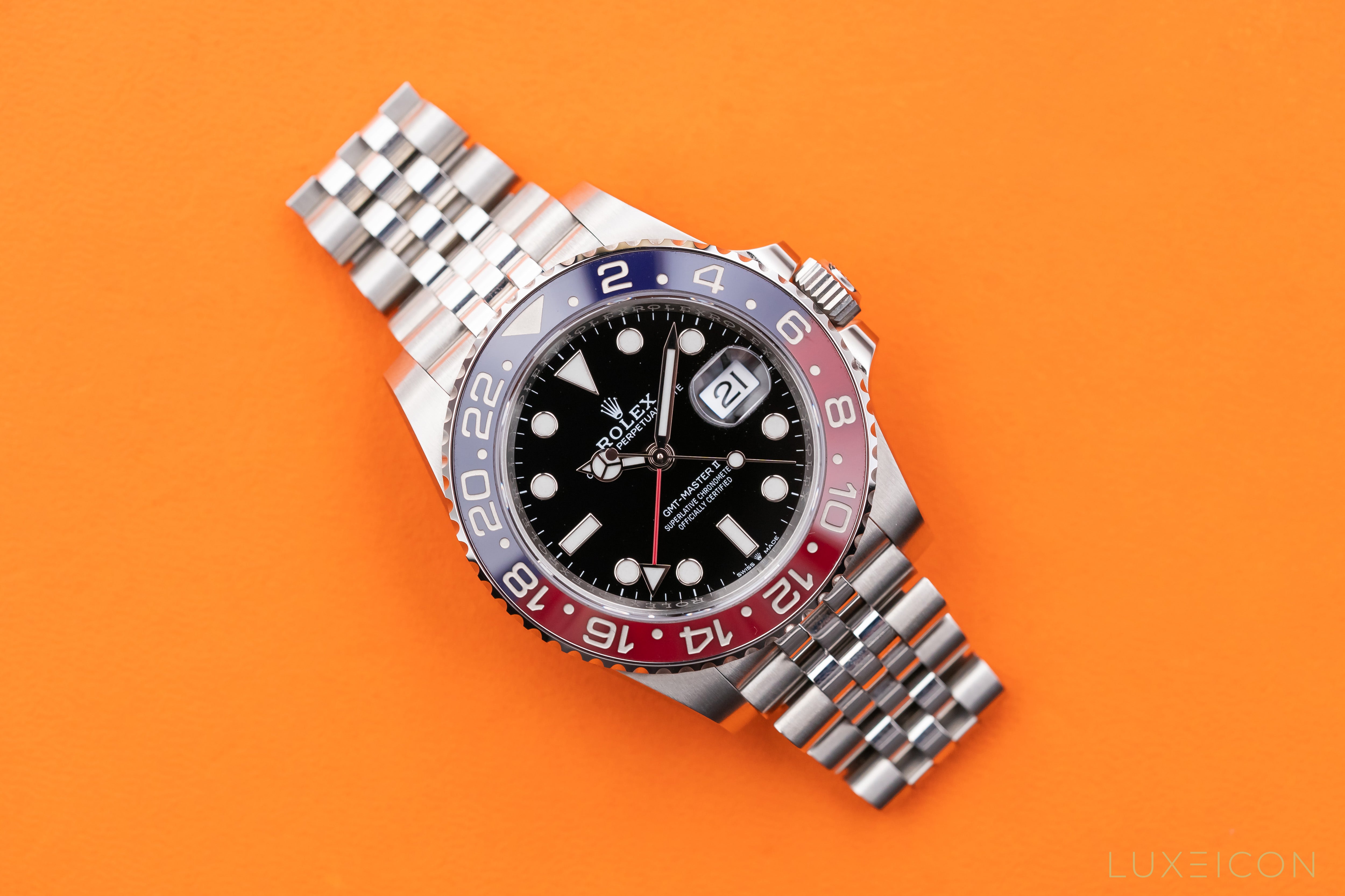 Rolex GMT-Master II Stainless Steel Pepsi Jubilee Bracelet 126710BLRO 2020