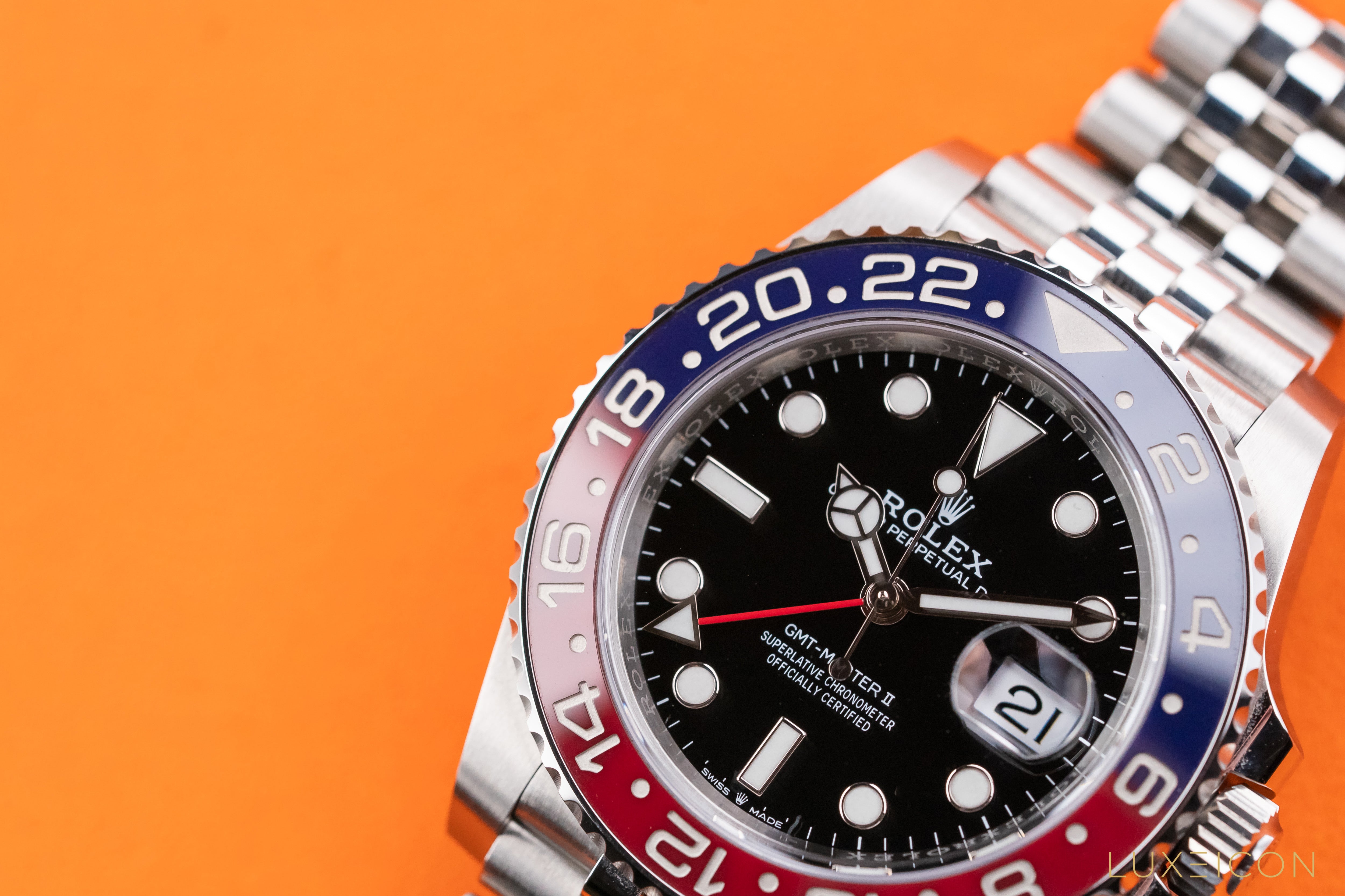 Rolex GMT-Master II Stainless Steel Pepsi Jubilee Bracelet 126710BLRO 2020