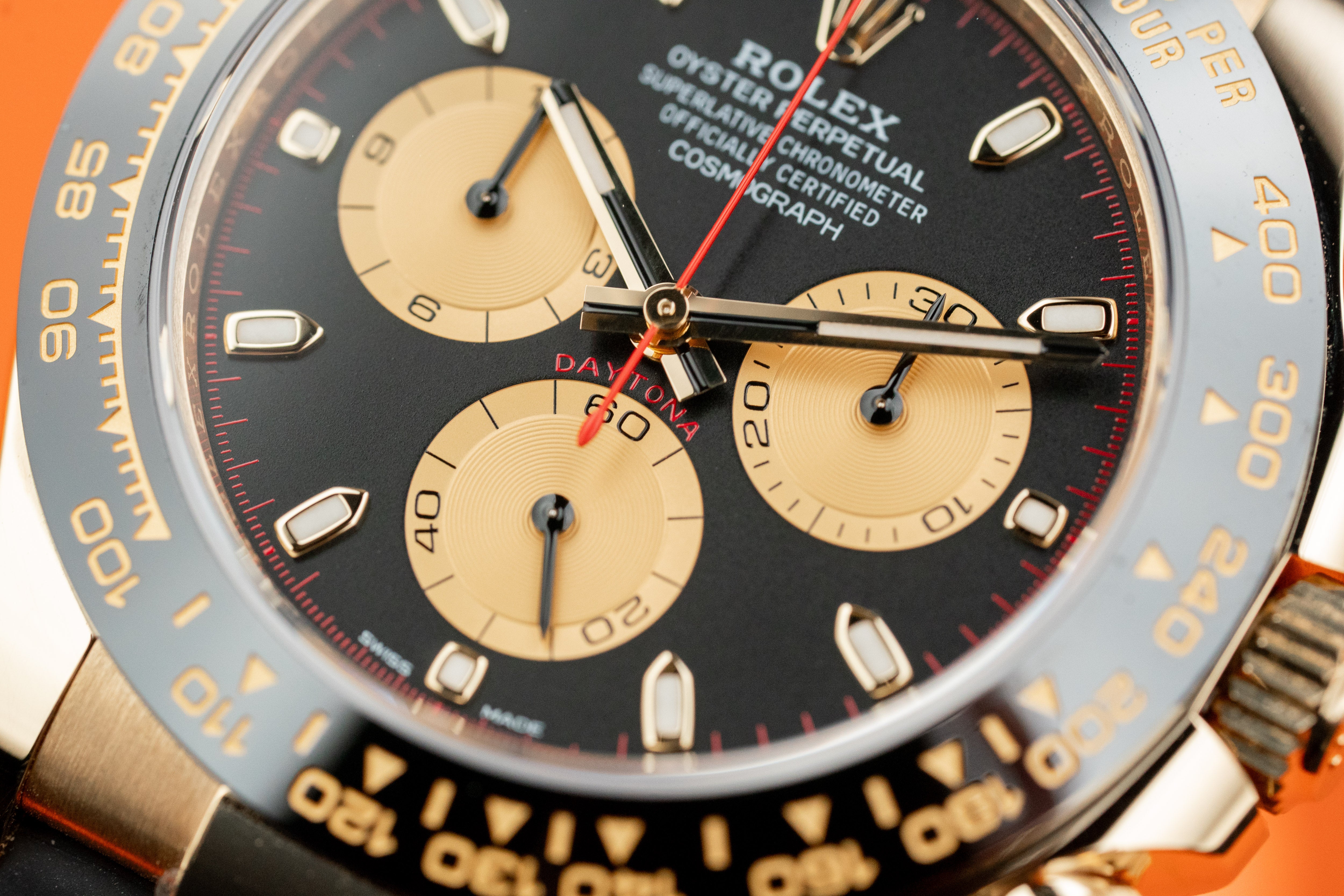 Rolex Cosmograph Daytona 40mm 116518 Yellow Gold Paul Newman Index Dial Oysterflex 2023Rolex Cosmograph Daytona 40mm 116518 Yellow Gold Paul Newman Index Dial Oysterflex
