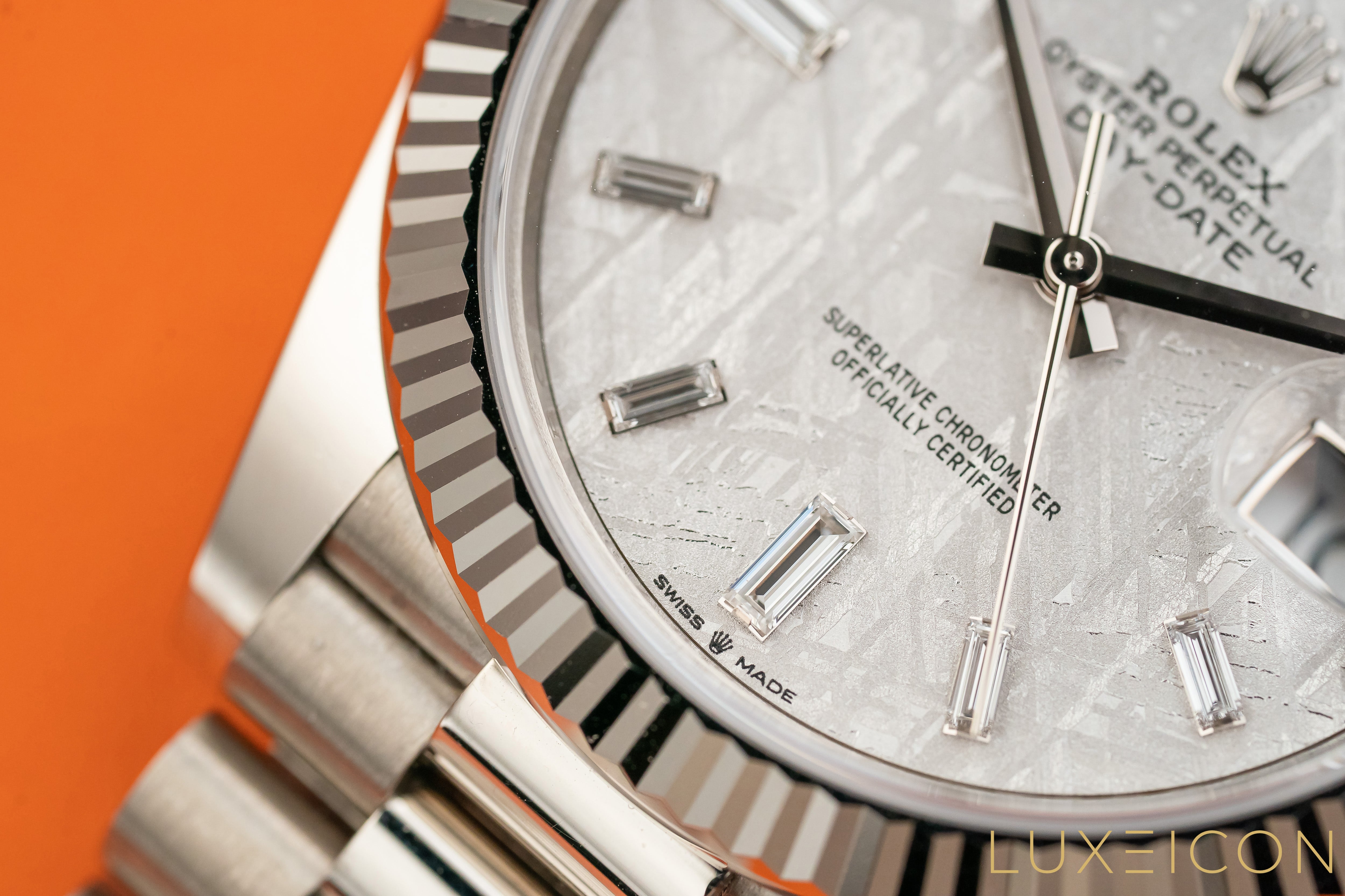 Rolex Day-Date 40 40mm White Gold Meteorite Diamond Dial 228239 2025