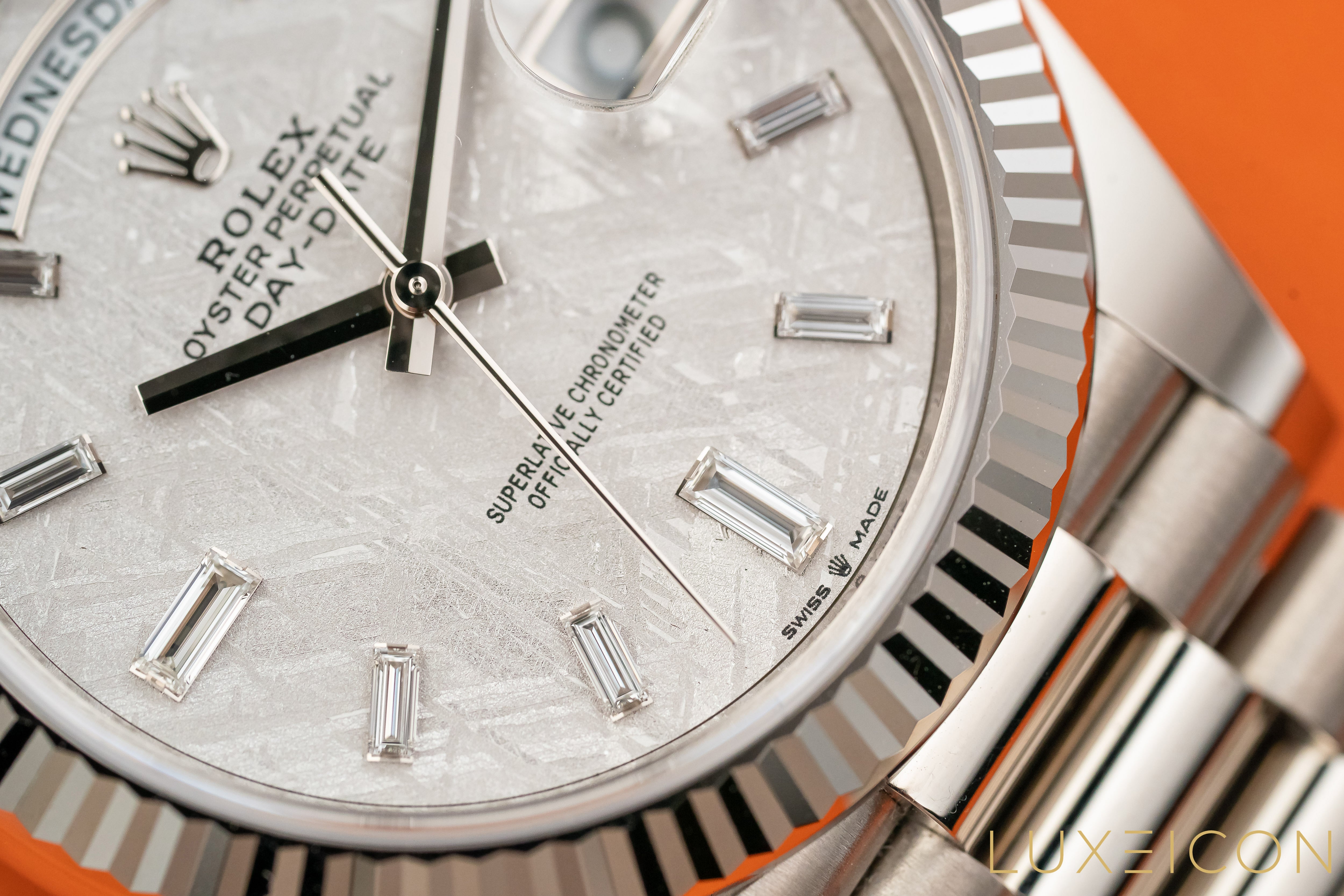 Rolex Day-Date 40 40mm White Gold Meteorite Diamond Dial 228239 2025