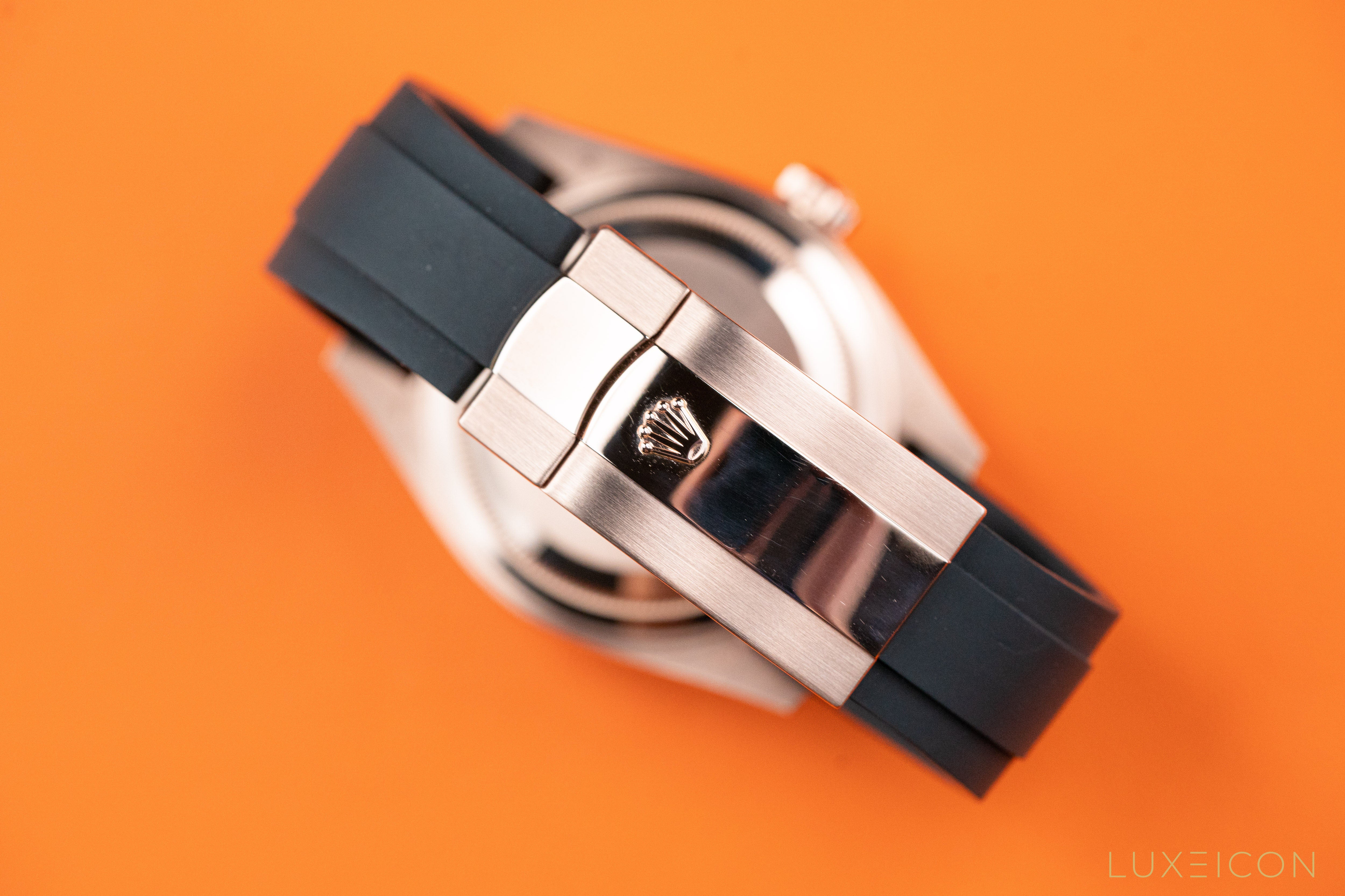 Rolex Sky Dweller Rose Gold Chocolate Dial with Rubber Strap 42mm