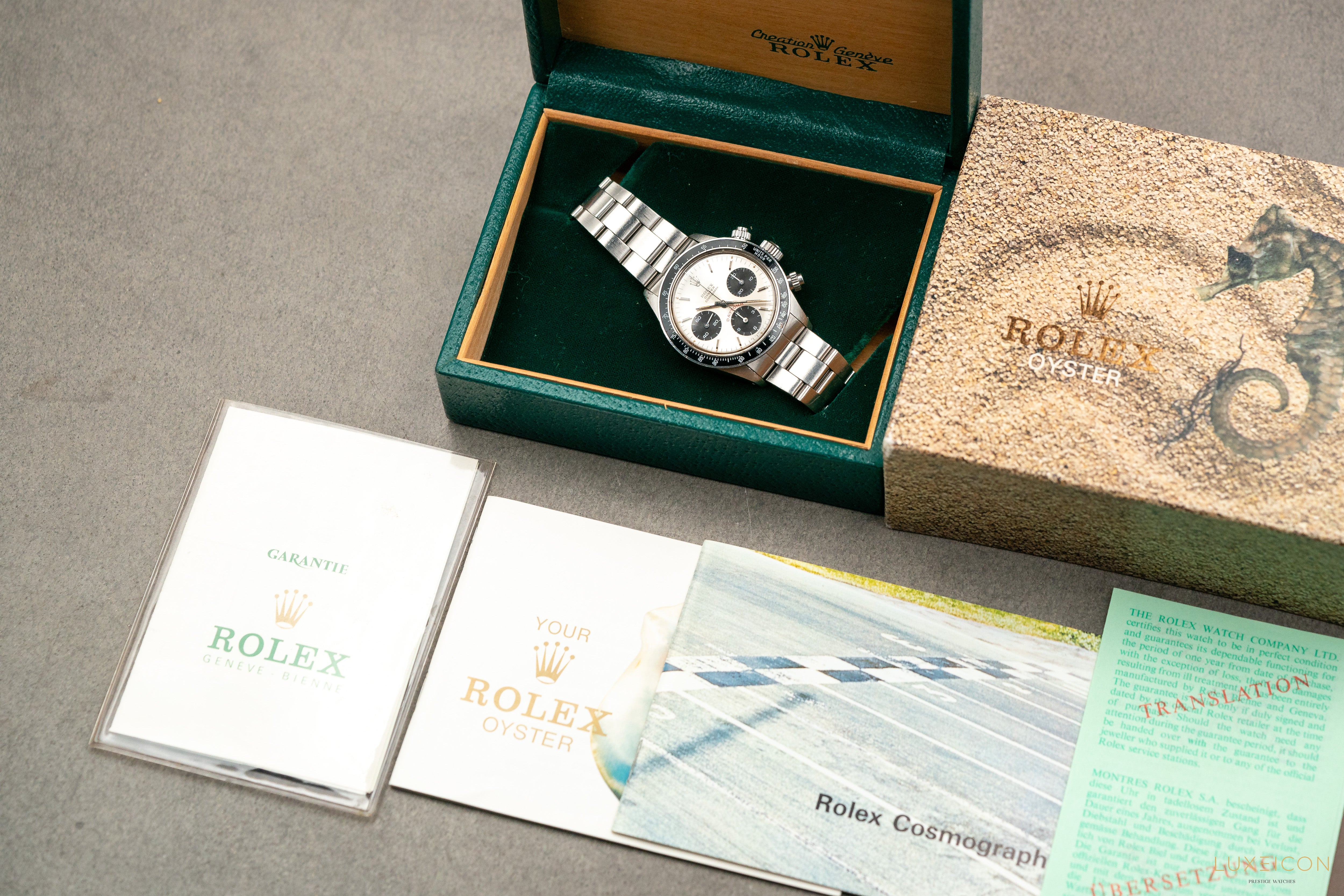 Rolex Vintage Daytona RARE 6263 Sigma Big Red Full Set from 1976