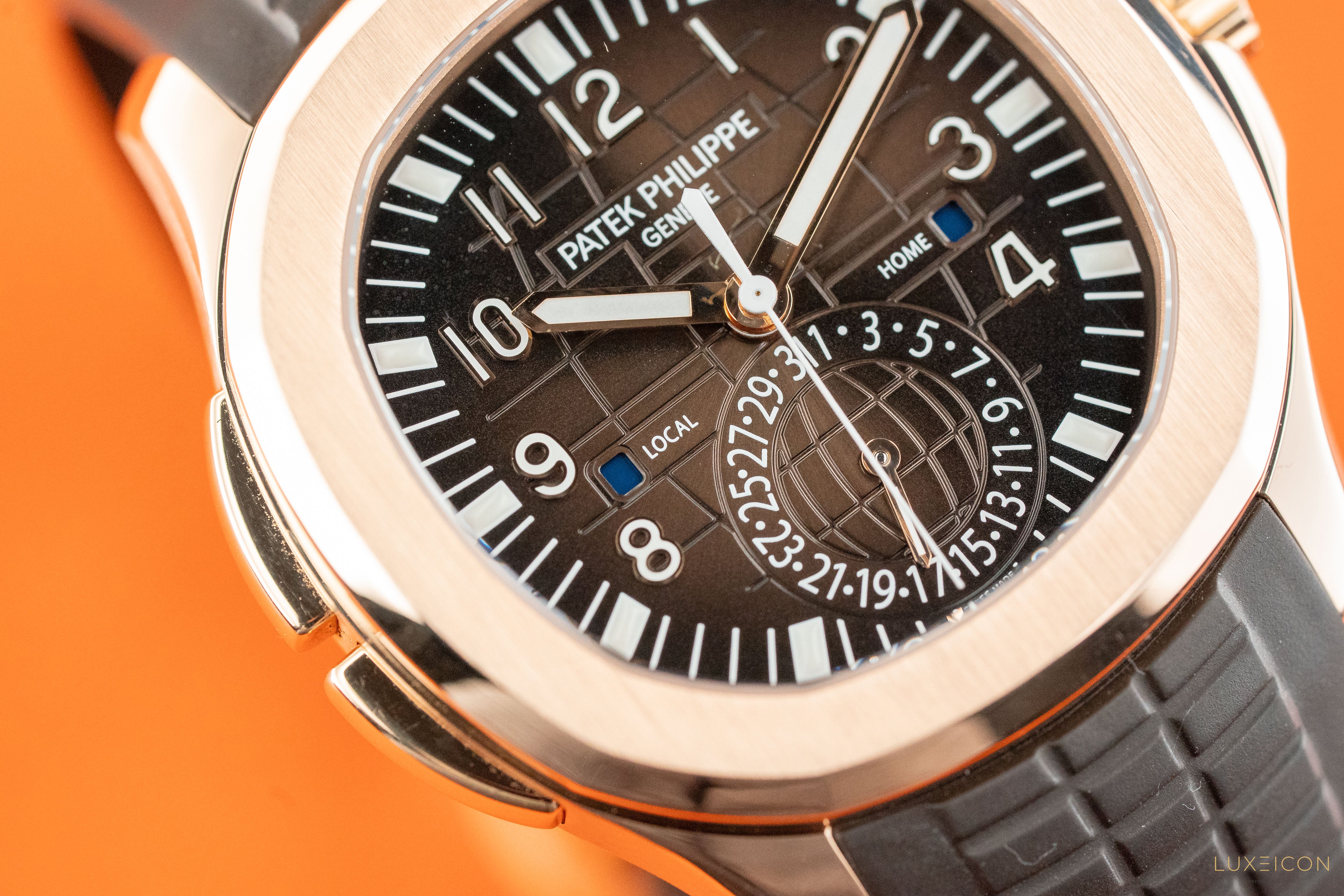 Patek Philippe Aquanaut Time Travel Rose Gold 40mm Brown Dial 5164R 2019