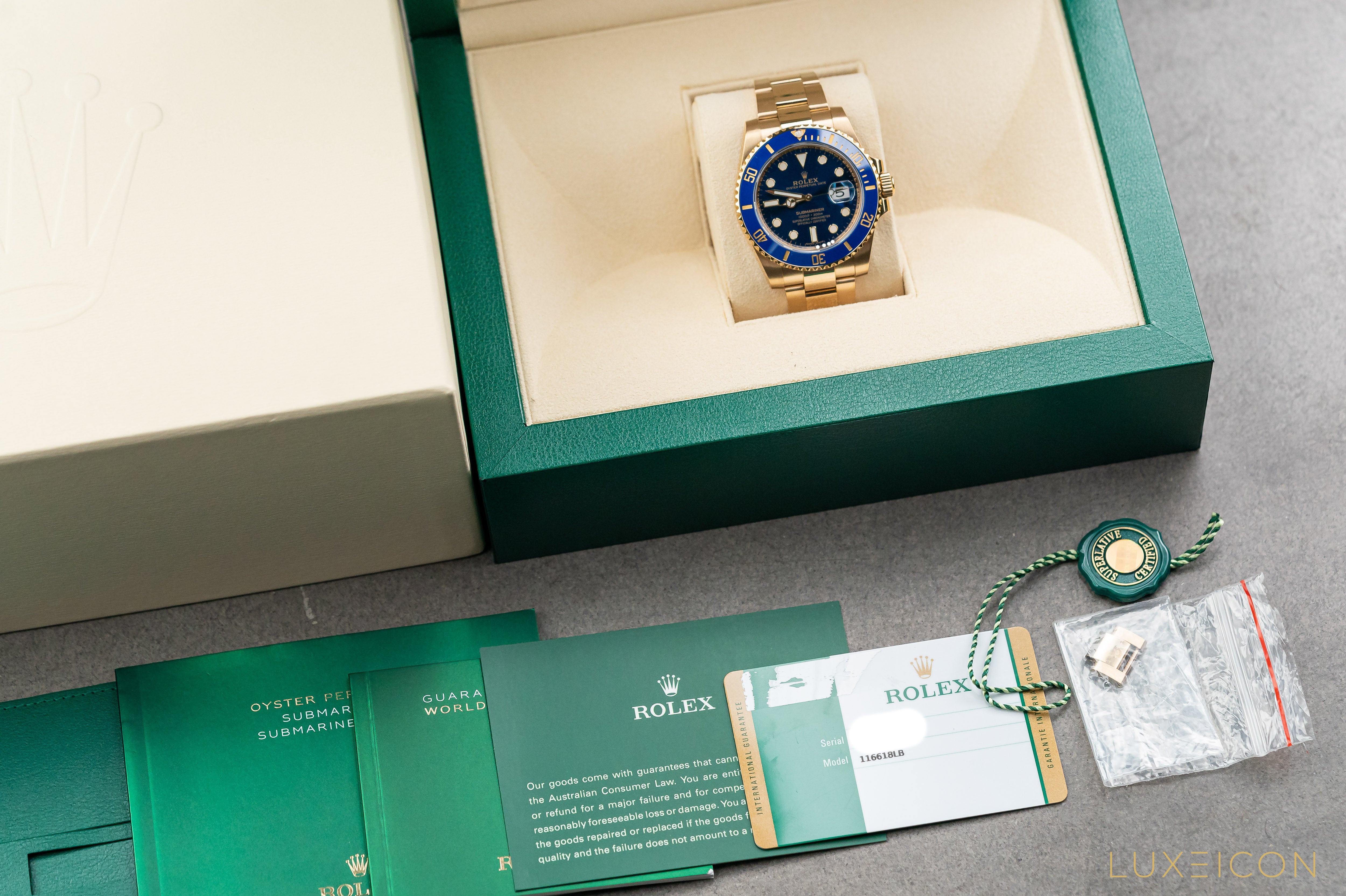 Rolex Submariner Date 40mm Yellow Gold Blue Dial 116618LB