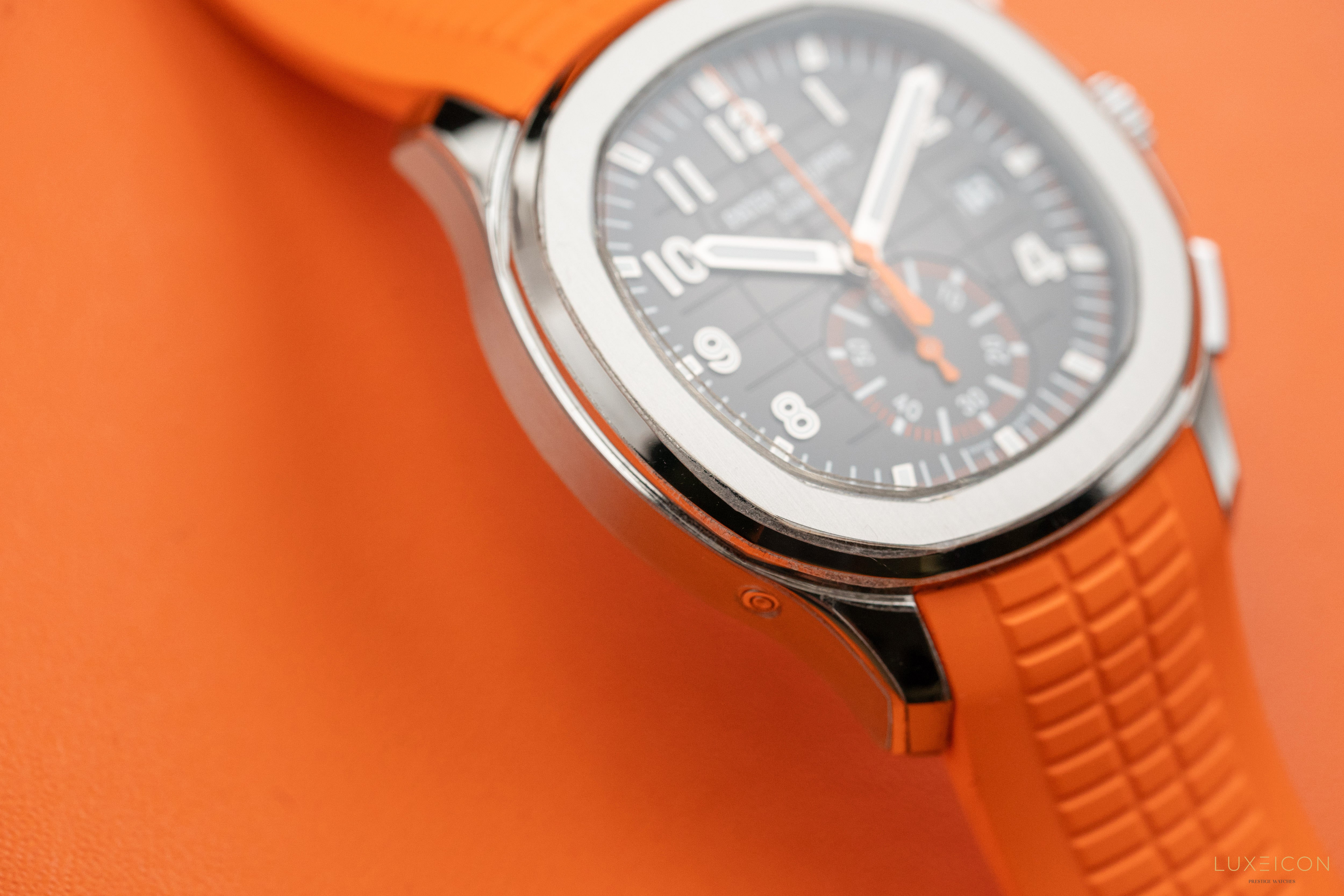 Patek Philippe Aquanaut 5968A-001 Chronograph 42mm Stainless Steel Orange hand 2021