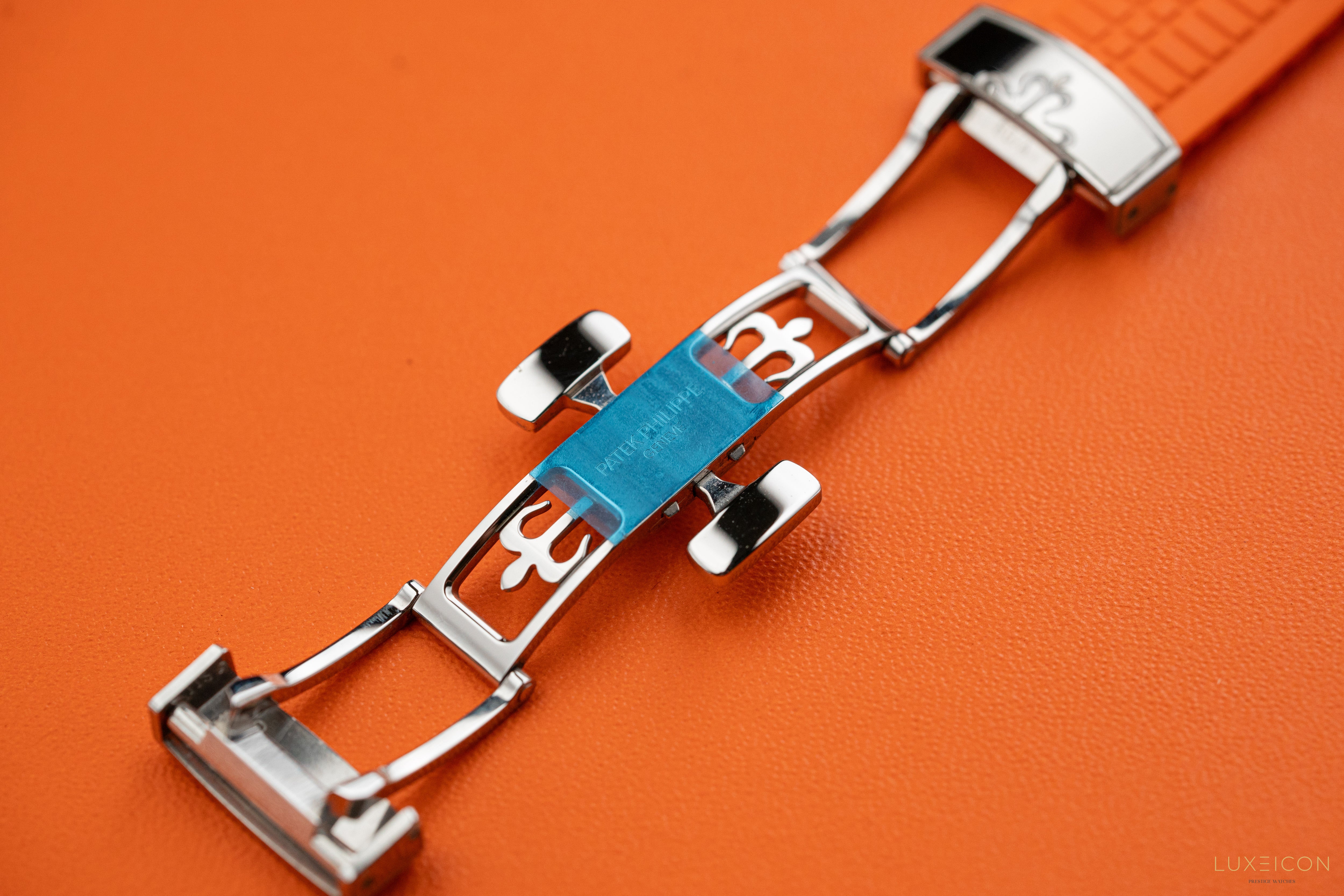 Patek Philippe Aquanaut 5968A-001 Chronograph 42mm Stainless Steel Orange hand 2021