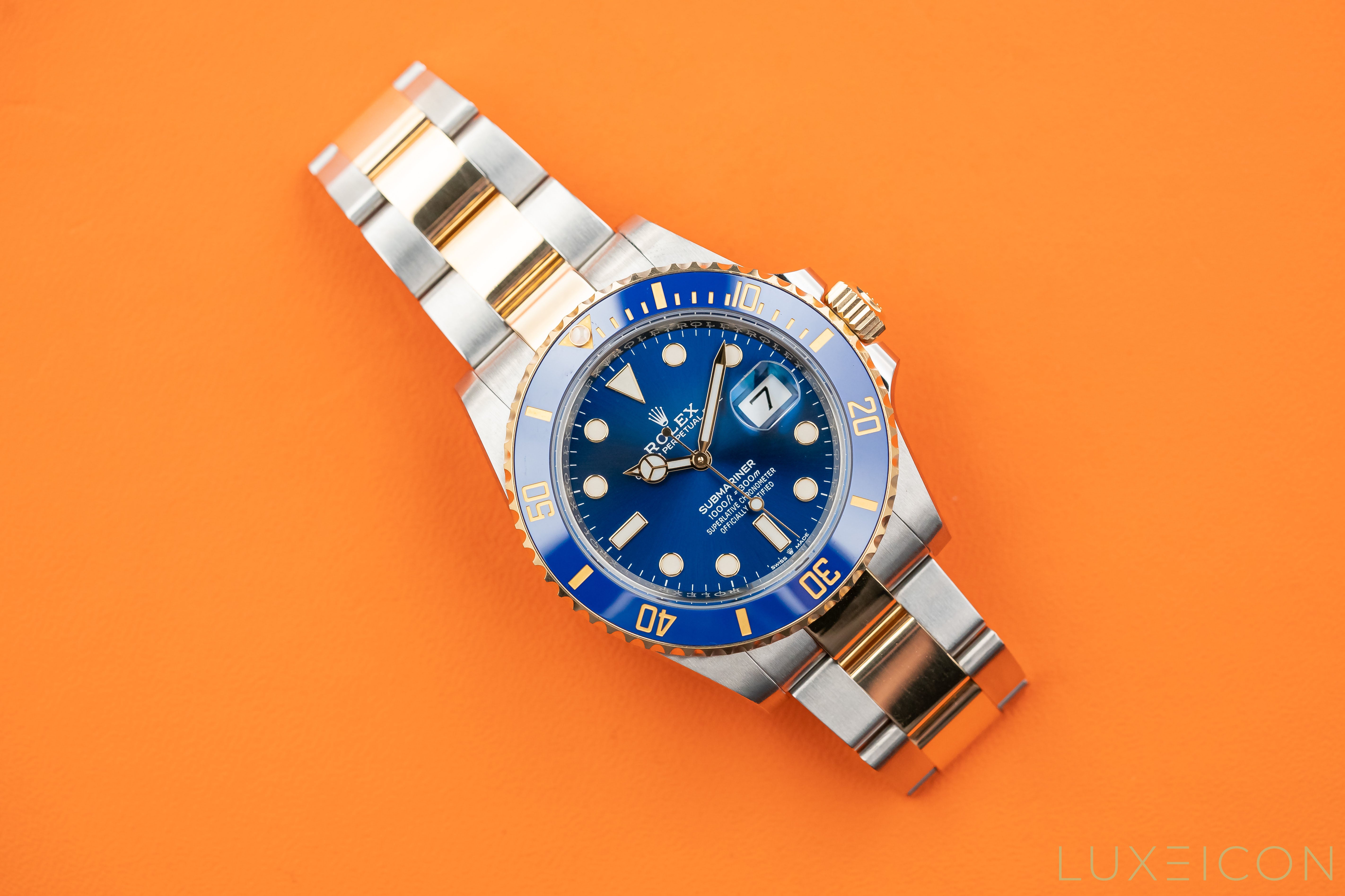 Rolex Submariner Date Bluesy Two Tone Yellow Gold Blue Dial Ceramic Bezel Oyster 126613LB