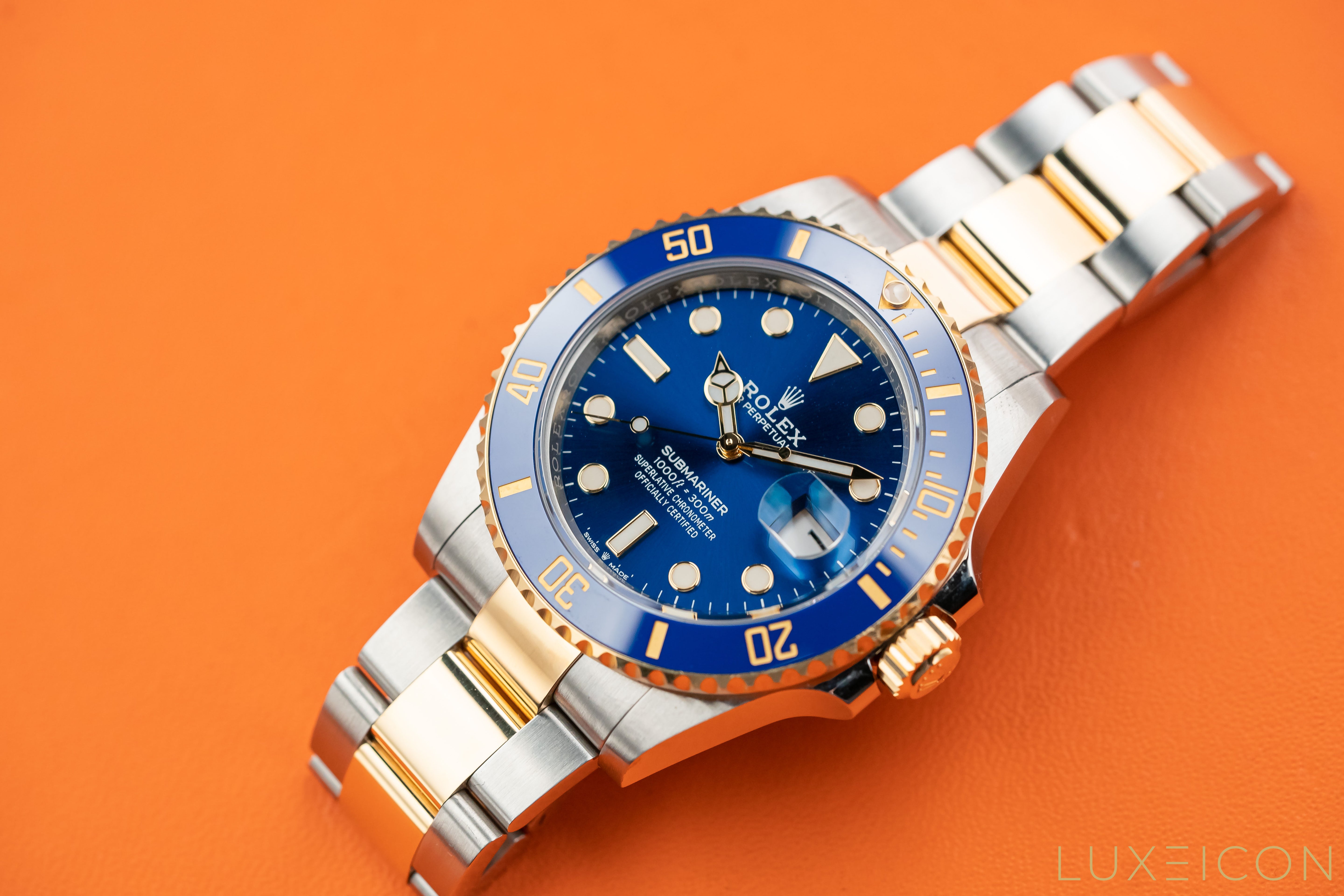 Rolex Submariner Date Bluesy Two Tone Yellow Gold Blue Dial Ceramic Bezel Oyster 126613LB