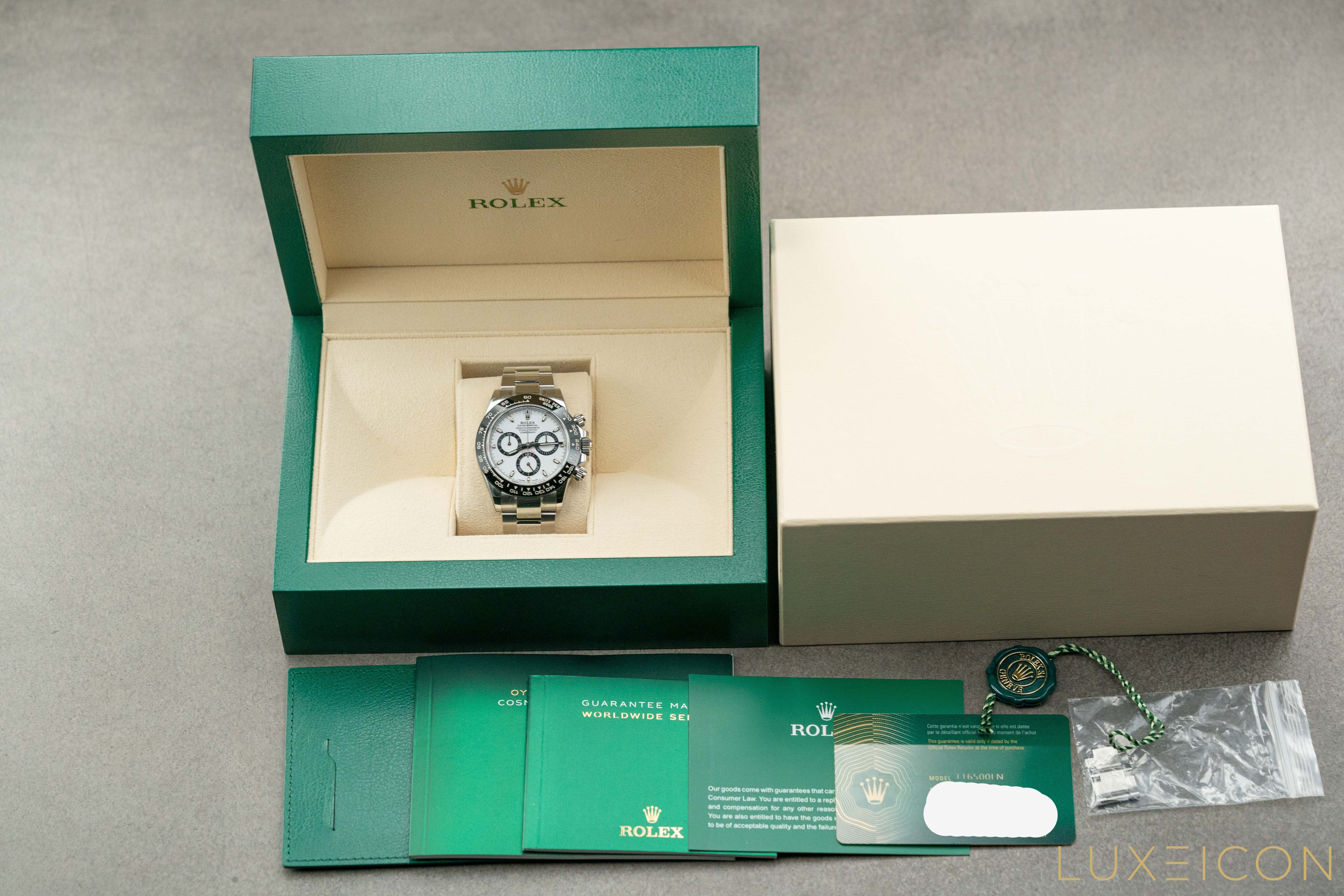 Rolex Cosmograph Daytona Stainless Steel Ceramic Bezel Panda White Dial