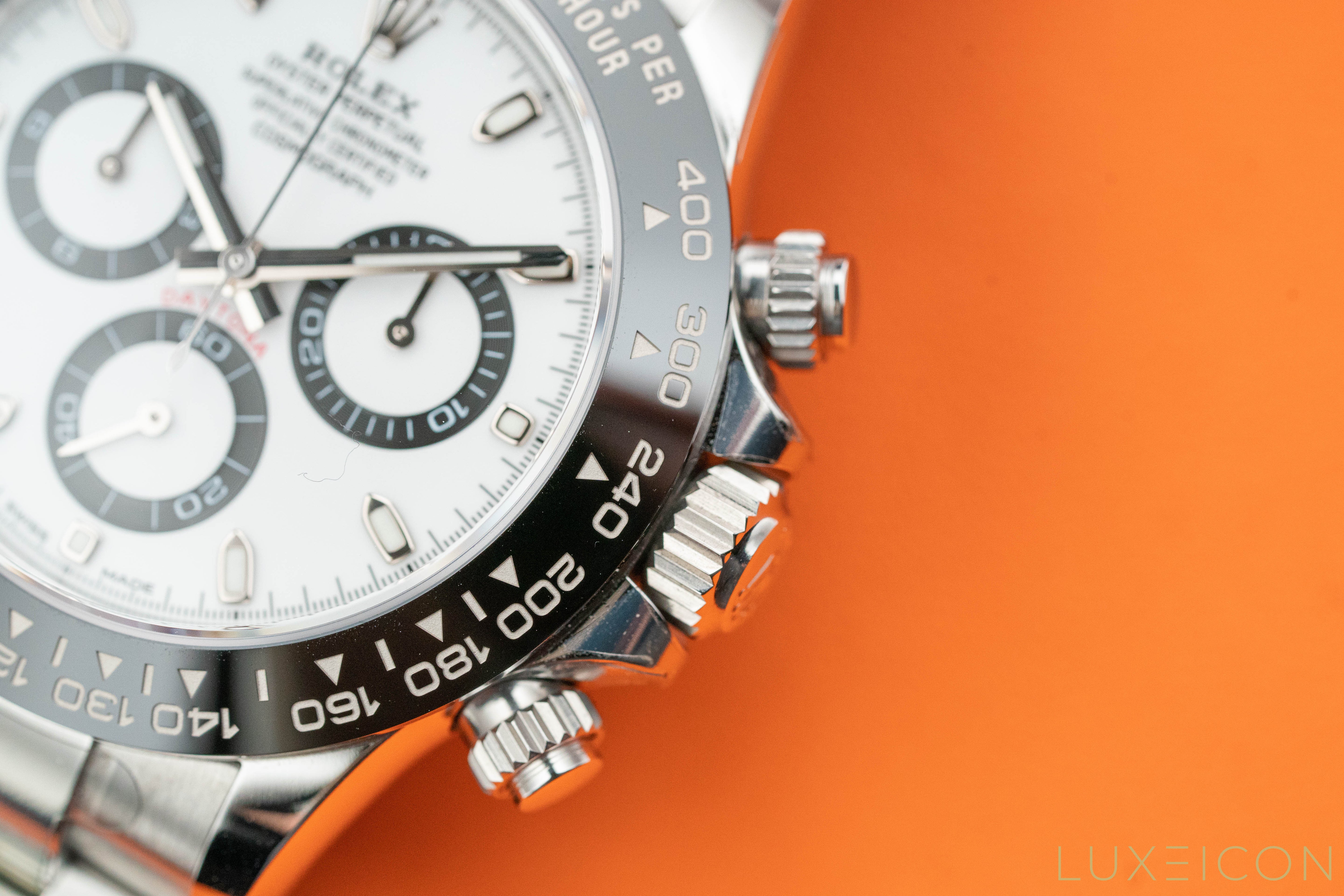 Rolex Cosmograph Daytona Stainless Steel Ceramic Bezel Panda White Dial