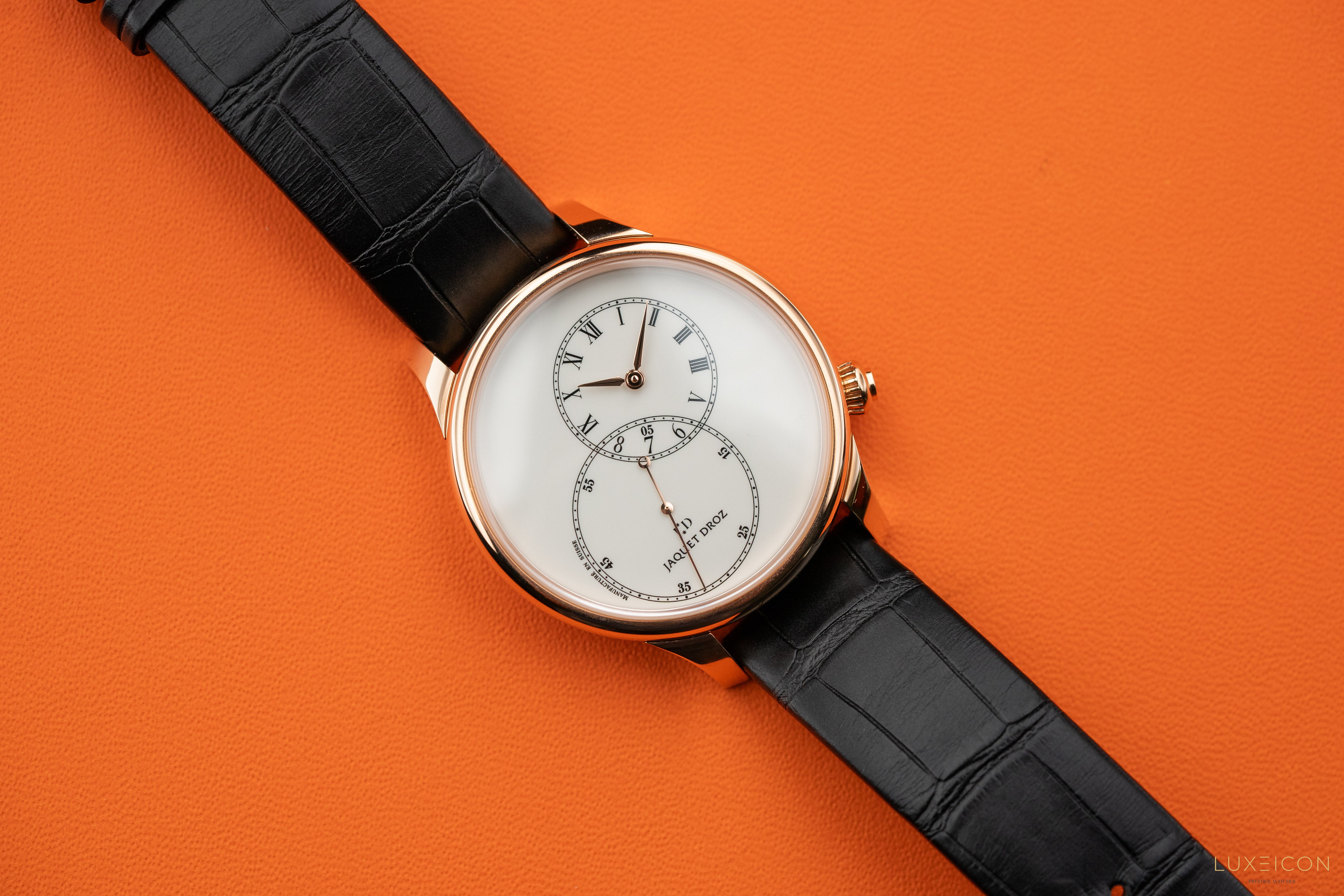 Jaquet-Droz Grande Seconde Off-Centered Ivory Enamel rose gold 39mm Alligator J006013200