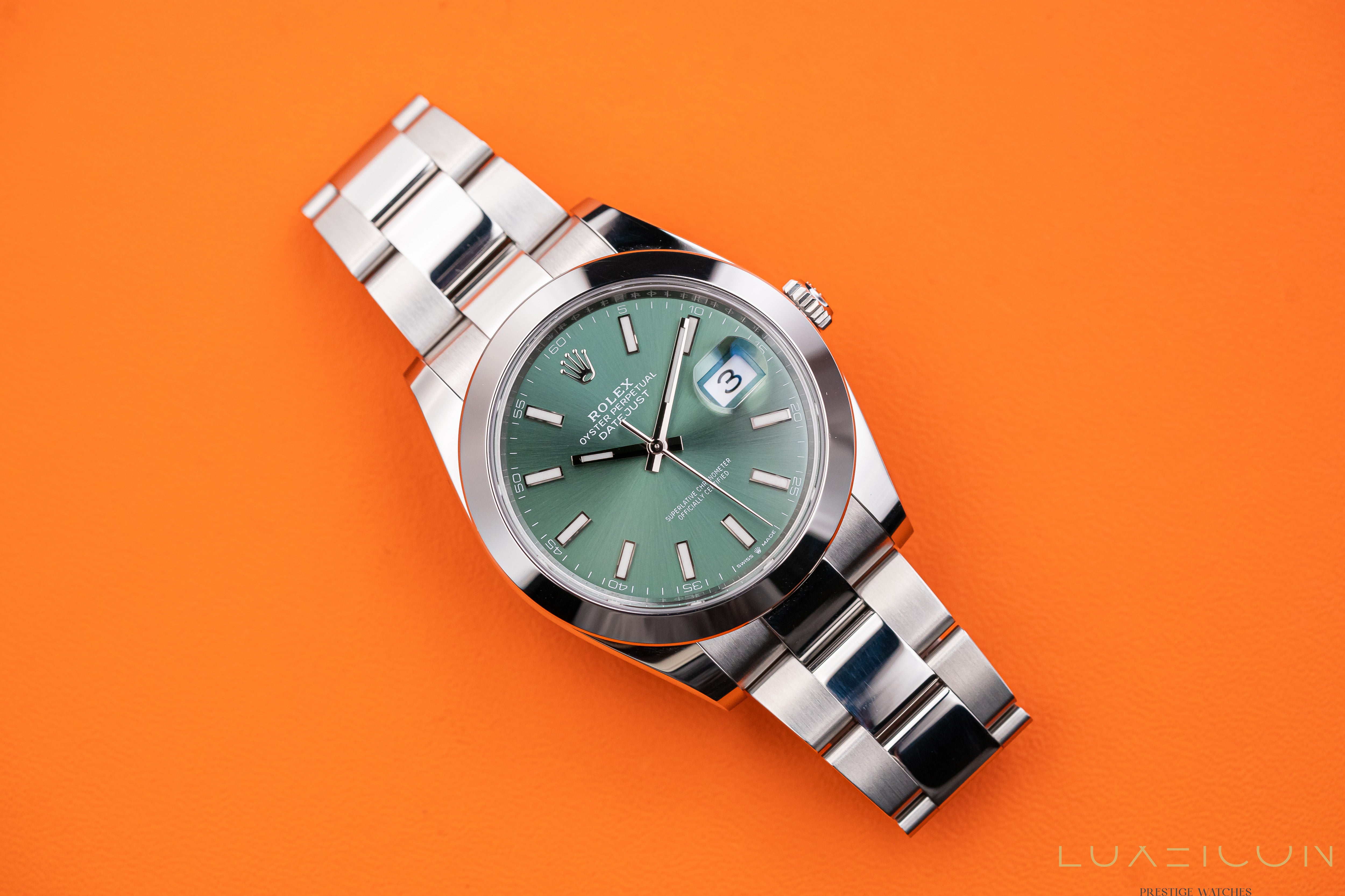 Rolex Datejust 41 126300 Stainless Steel Green Index Dial 41 mm 2023