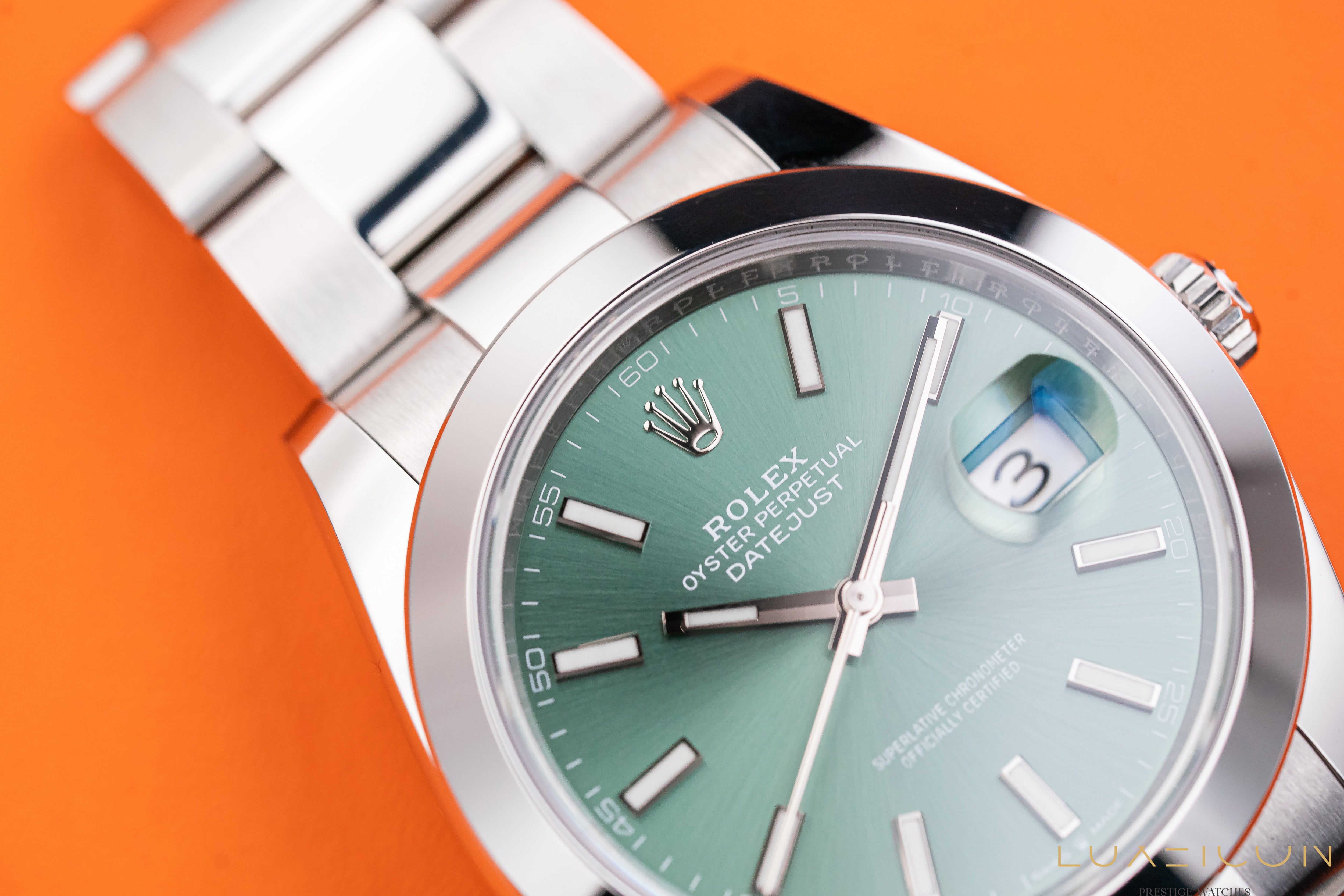 Rolex Datejust 41 126300 Stainless Steel Green Index Dial 41 mm 2023