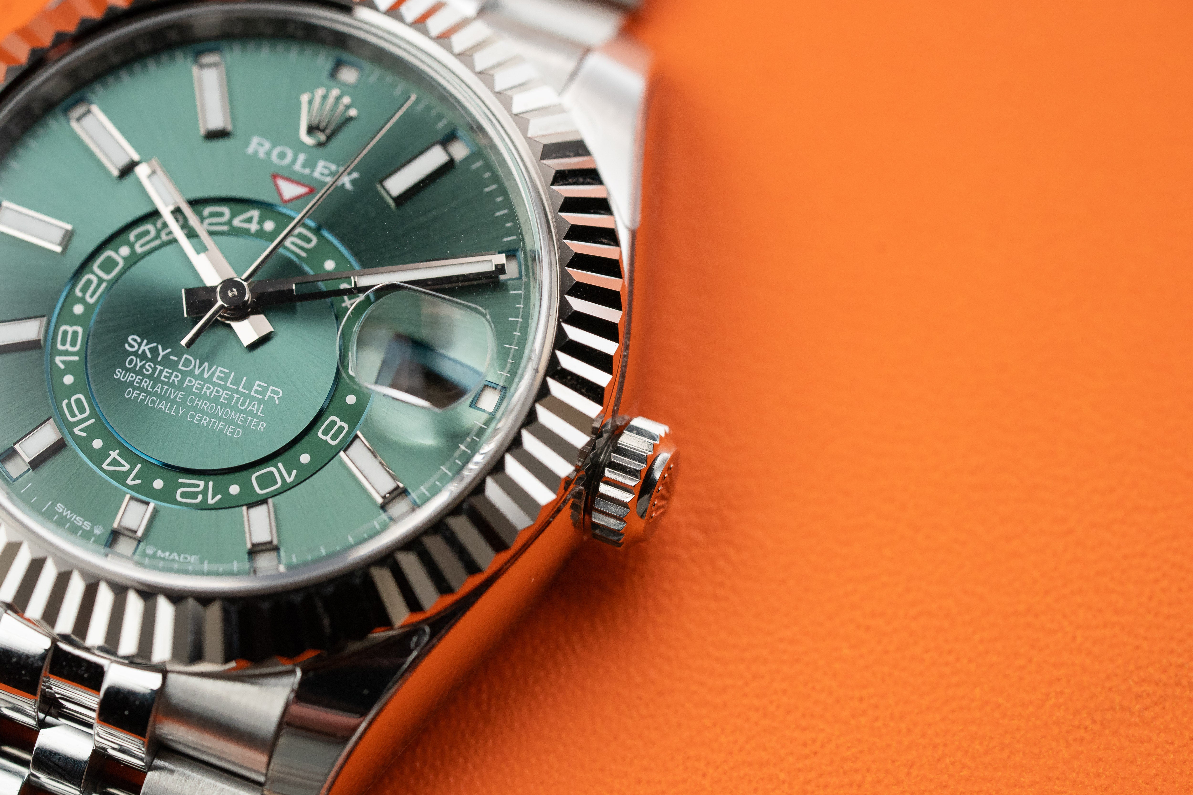 Rolex Sky-Dweller Mint Green Index Dial Jubilee Bracelet 336934