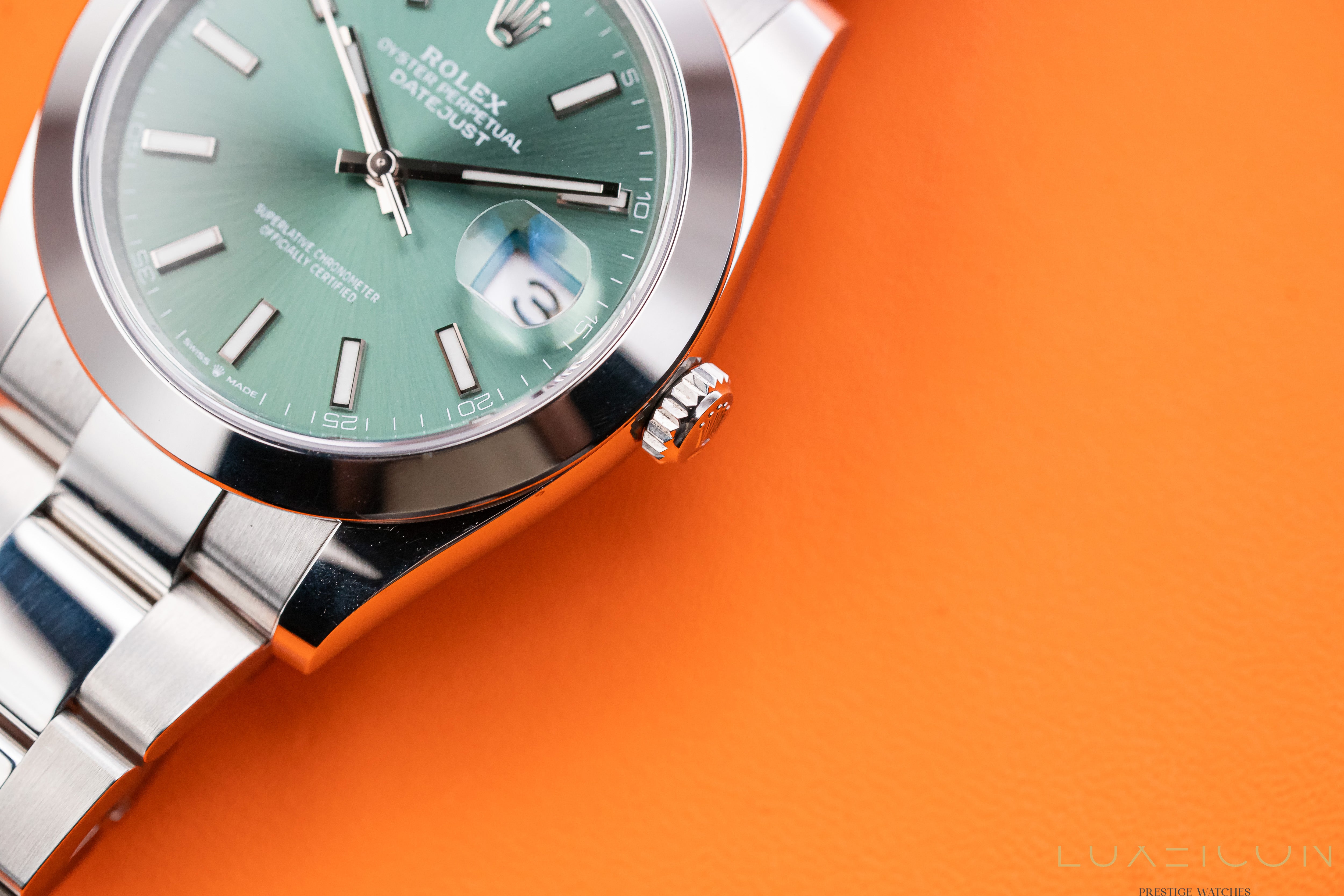 Rolex Datejust 41 126300 Stainless Steel Green Index Dial 41 mm 2023