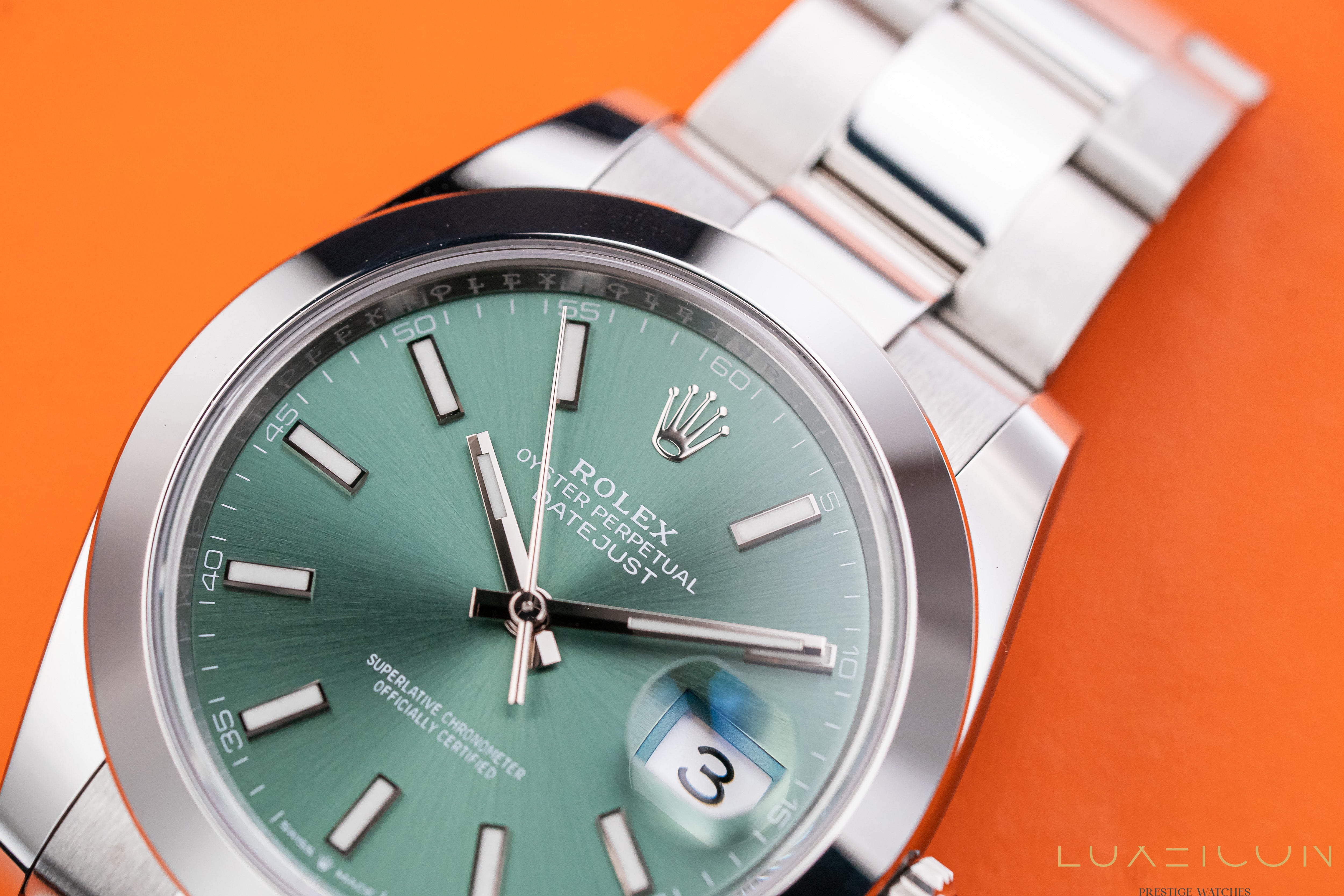 Rolex Datejust 41 126300 Stainless Steel Green Index Dial 41 mm 2023