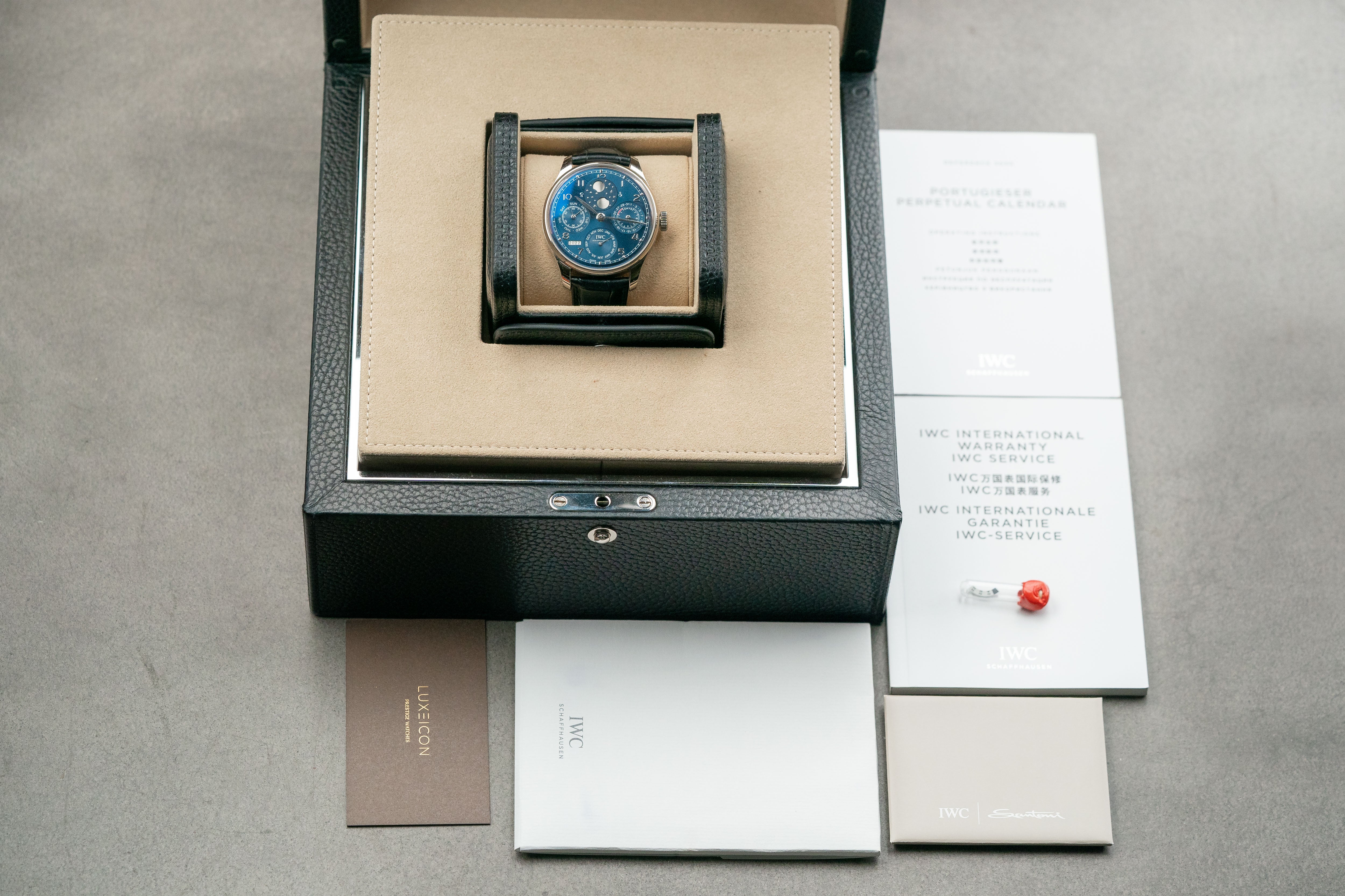 IWC Portuguese Perpetual Calendar Perpetual Double Moonphase White Gold 44mm IW503401
