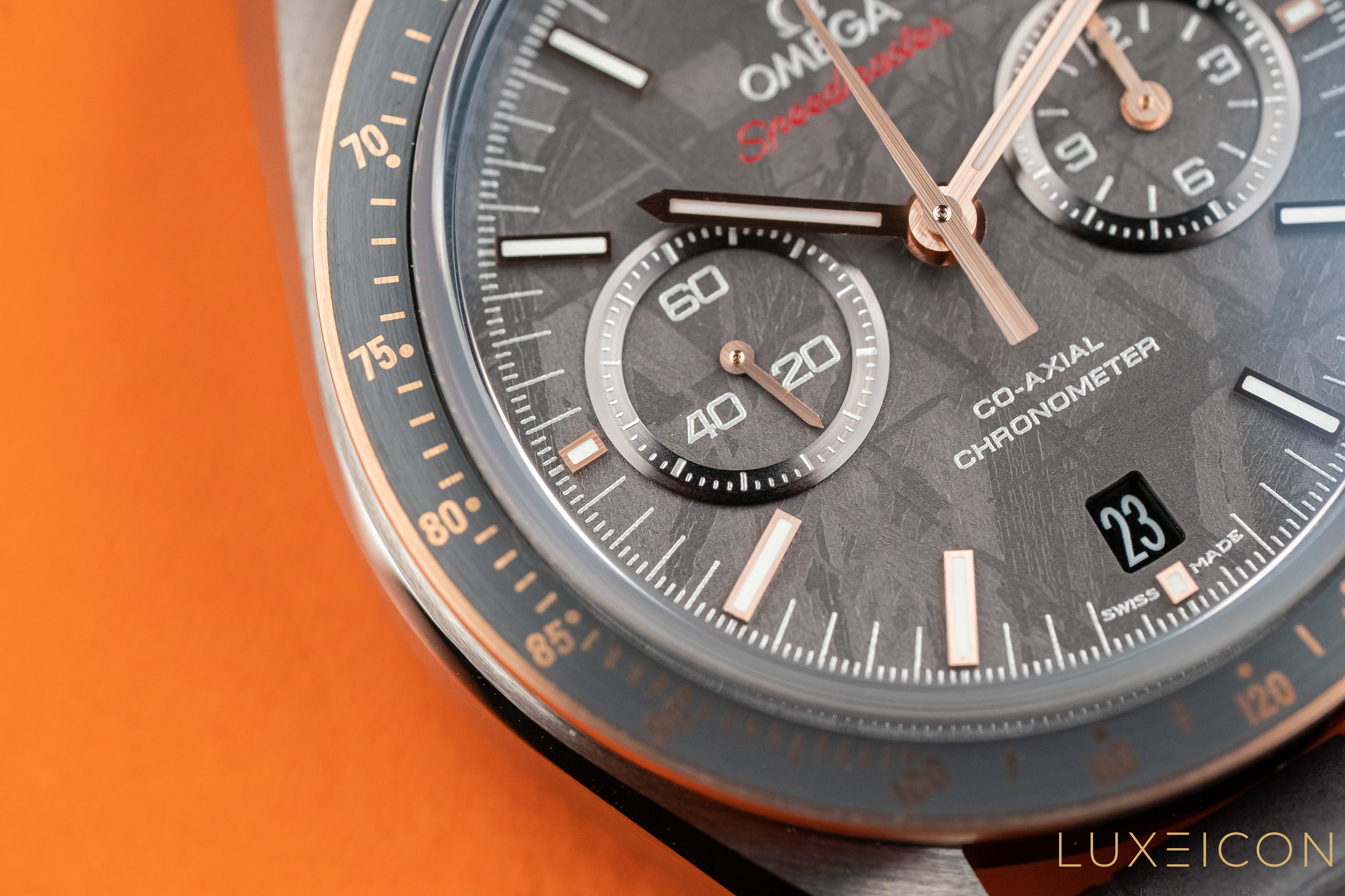 Omega Speedmaster Professional Moonwatch Co-Axial “Meteorite” 18K Sedna Gold & Ceramic 2021