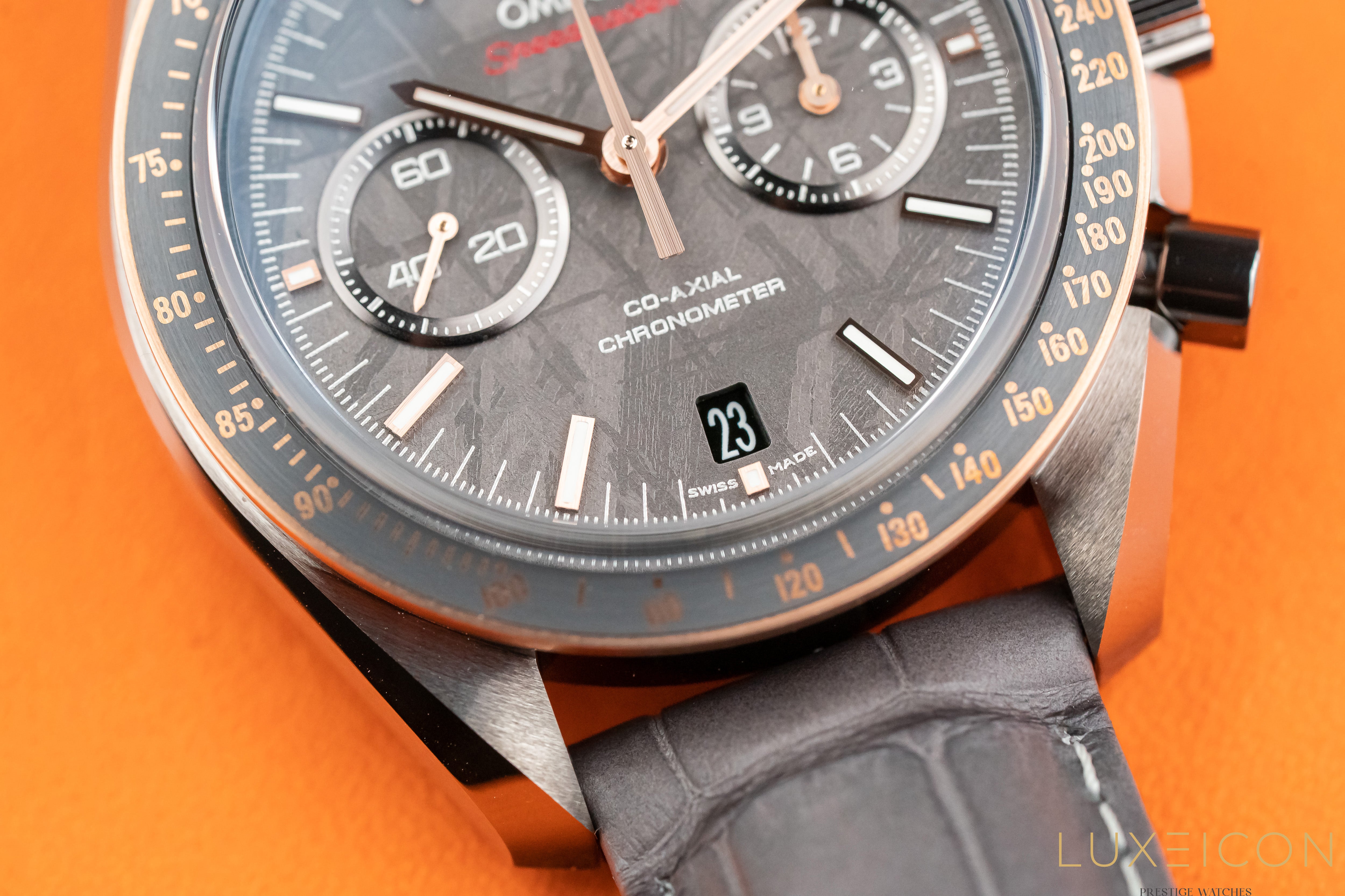 Omega Speedmaster Professional Moonwatch Co-Axial “Meteorite” 18K Sedna Gold & Ceramic 2021
