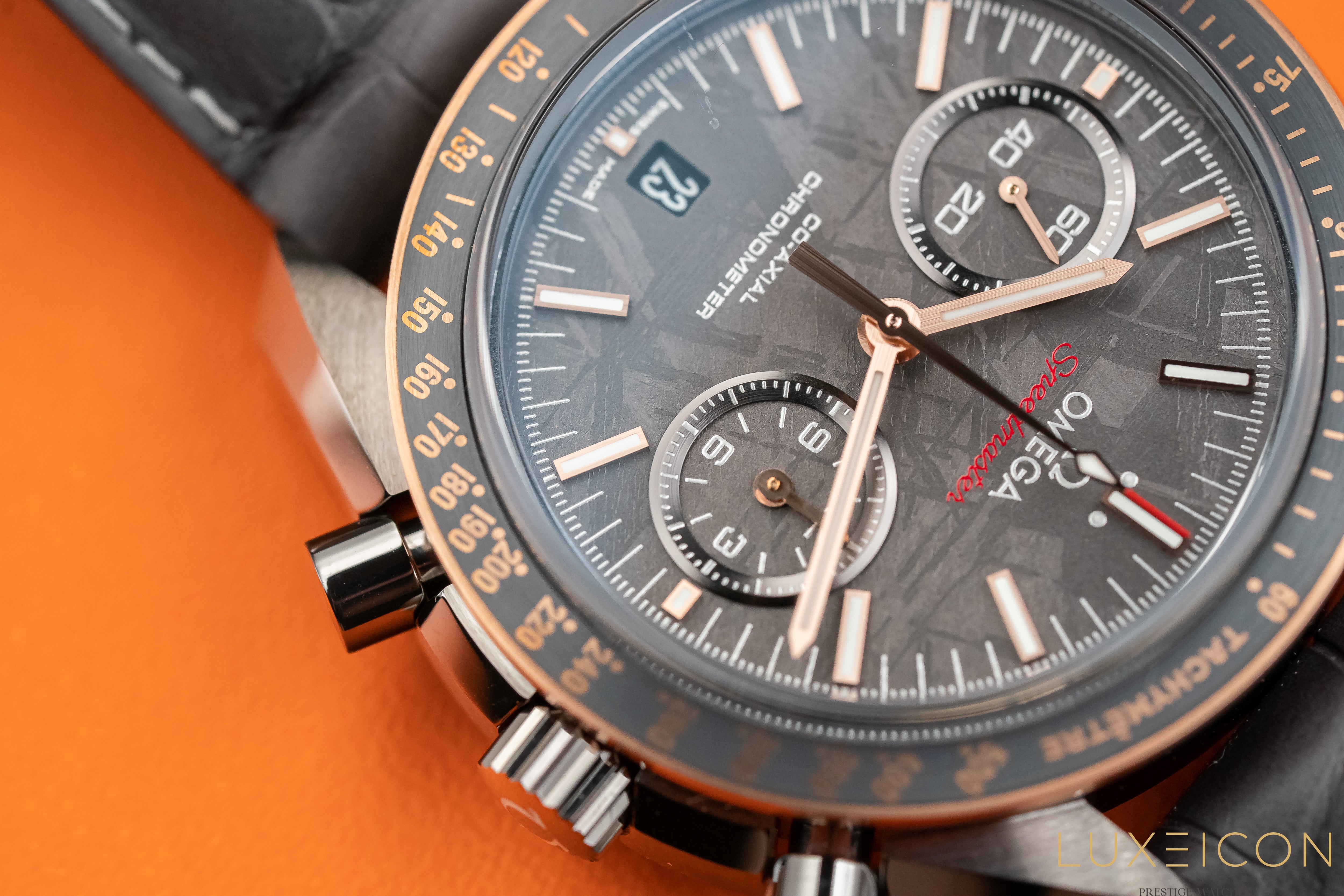 Omega Speedmaster Professional Moonwatch Co-Axial “Meteorite” 18K Sedna Gold & Ceramic 2021