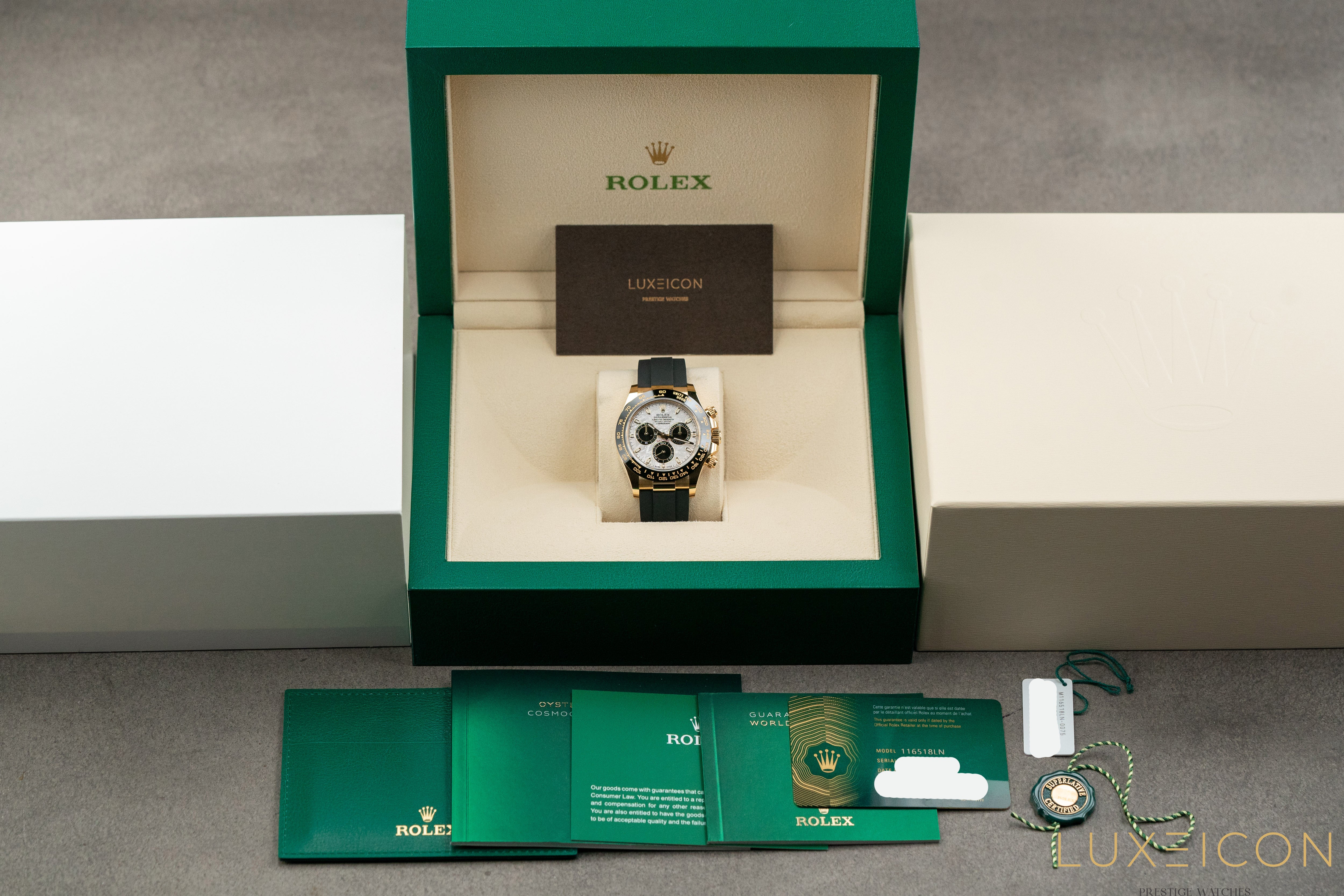 Rolex Cosmograph Daytona 116518LN 40mm Meteorite Dial Yellow Gold Oysterflex