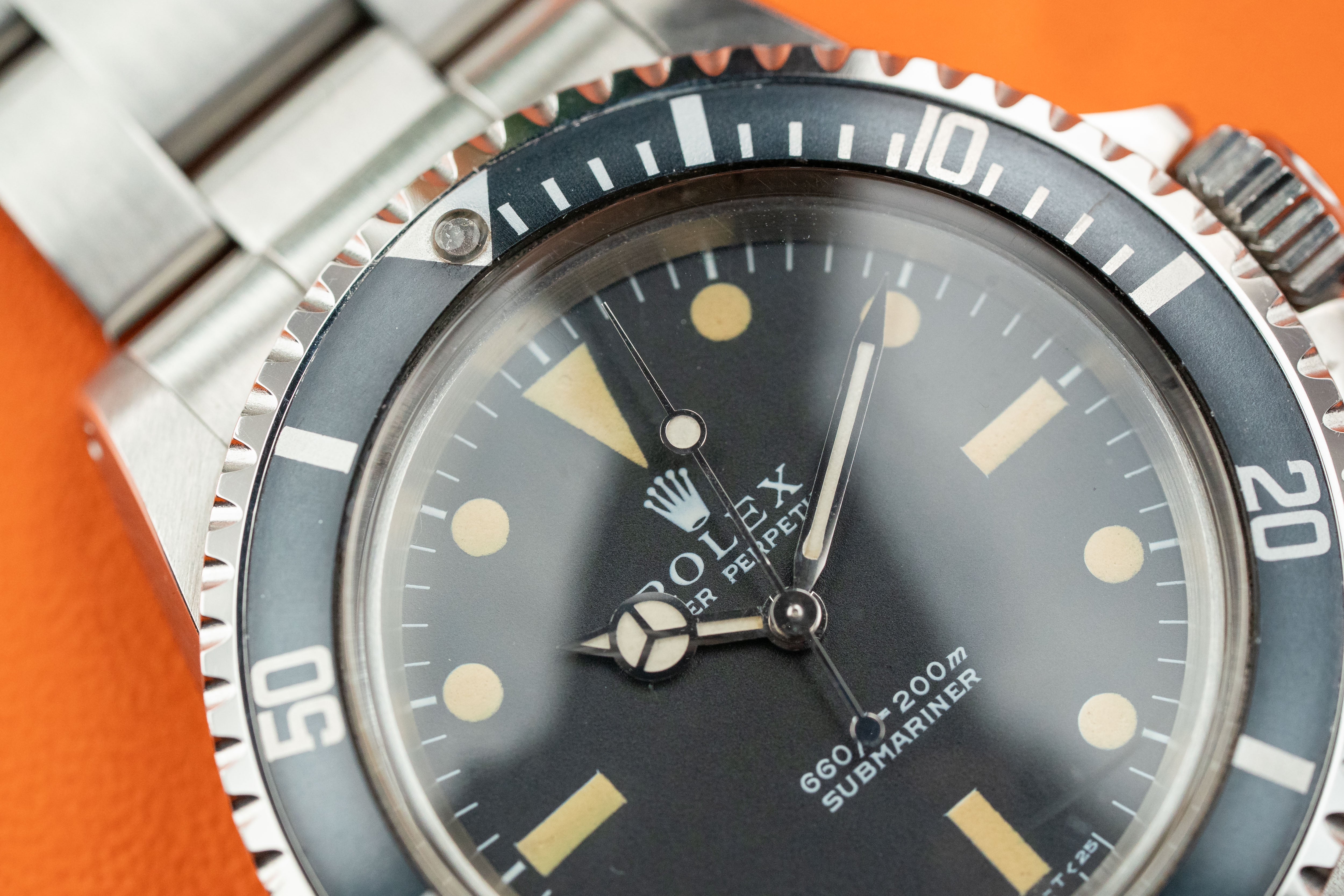 Rolex Submariner No Date 5513 Original Matte Patina Dial Fading Bezel Full Set 1971