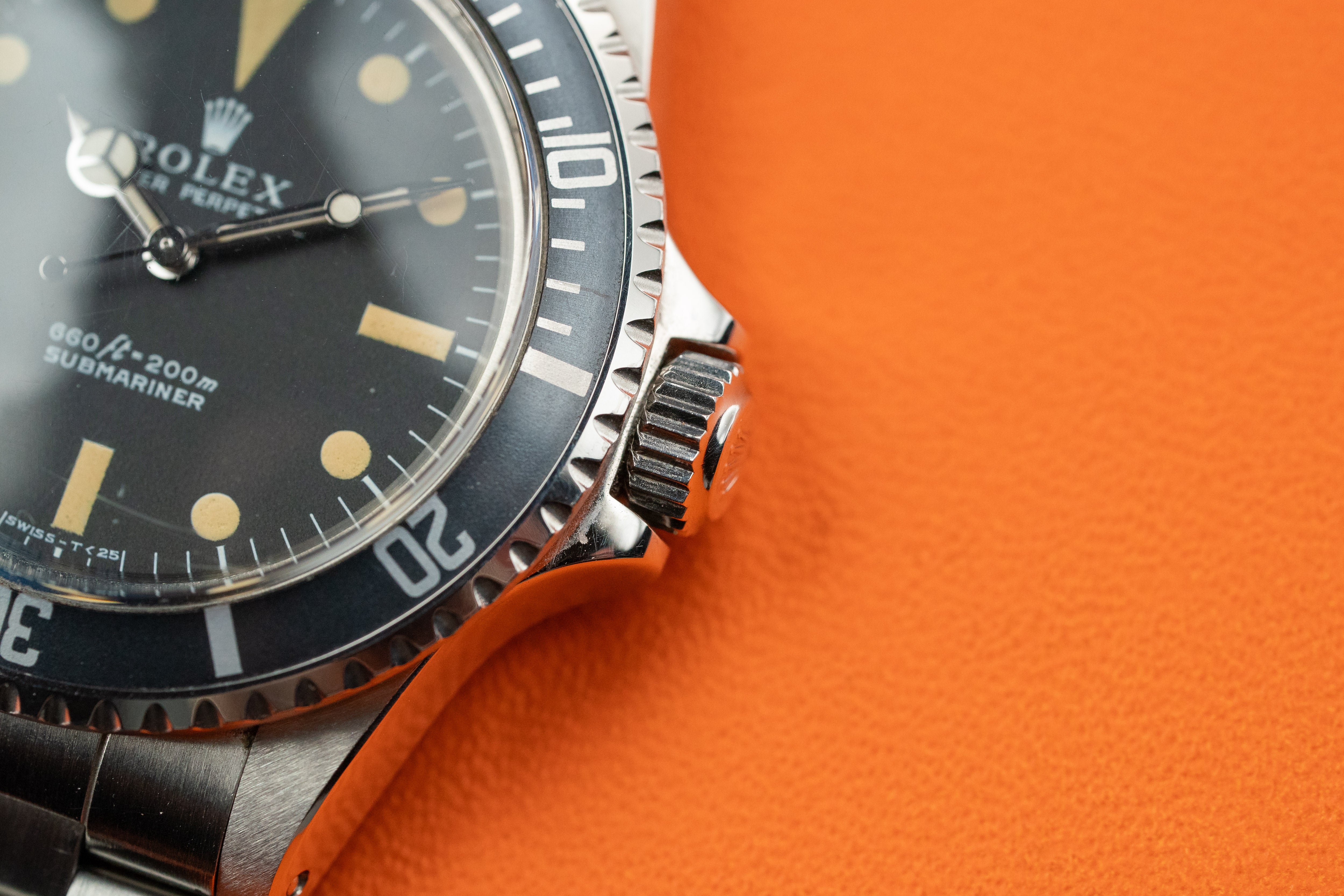 Rolex Submariner No Date 5513 Original Matte Patina Dial Fading Bezel Full Set 1971