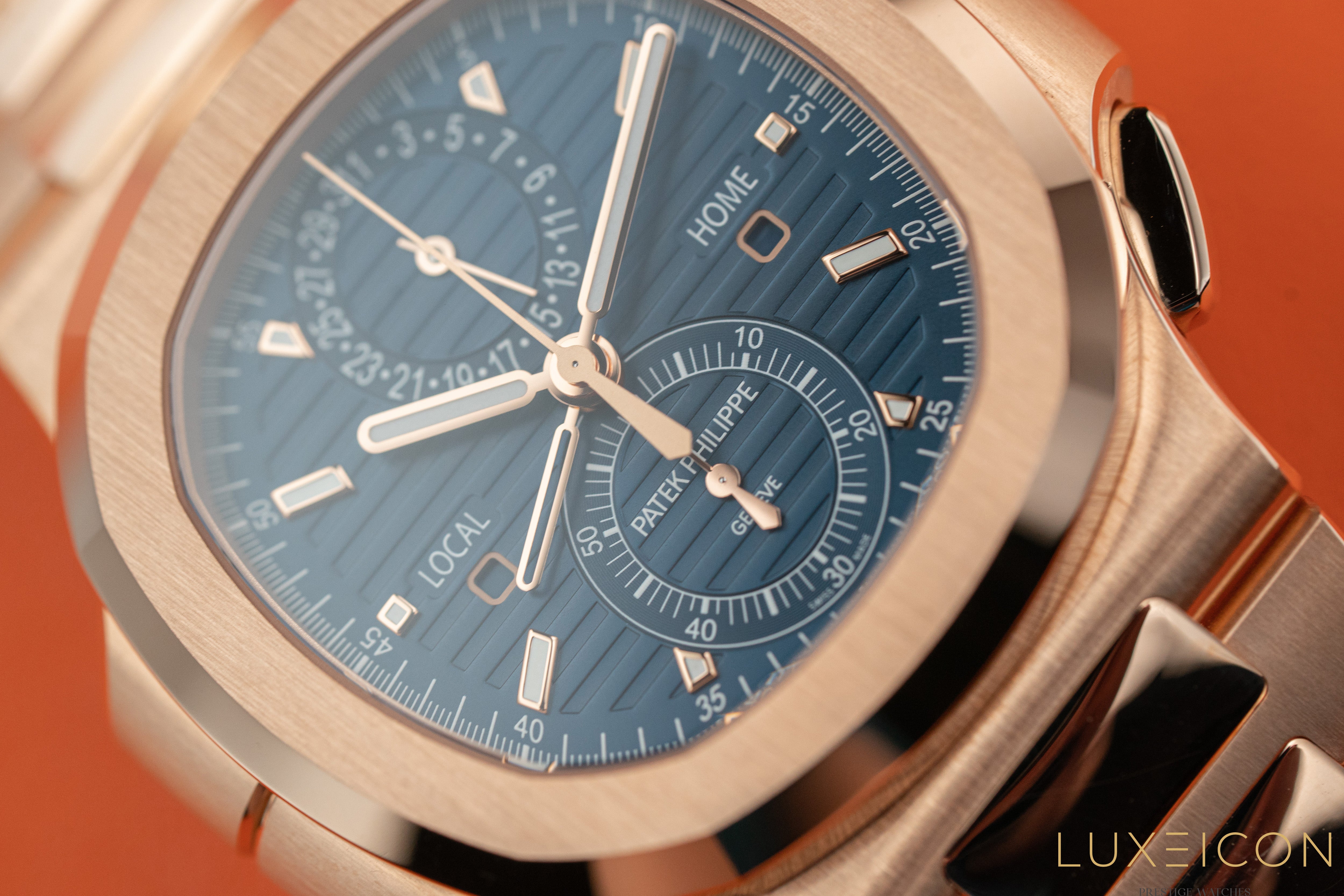Patek Philippe Nautilus Nautilus 5990/1R-001 Travel Time 18K Rose Gold Blue Dial 2022