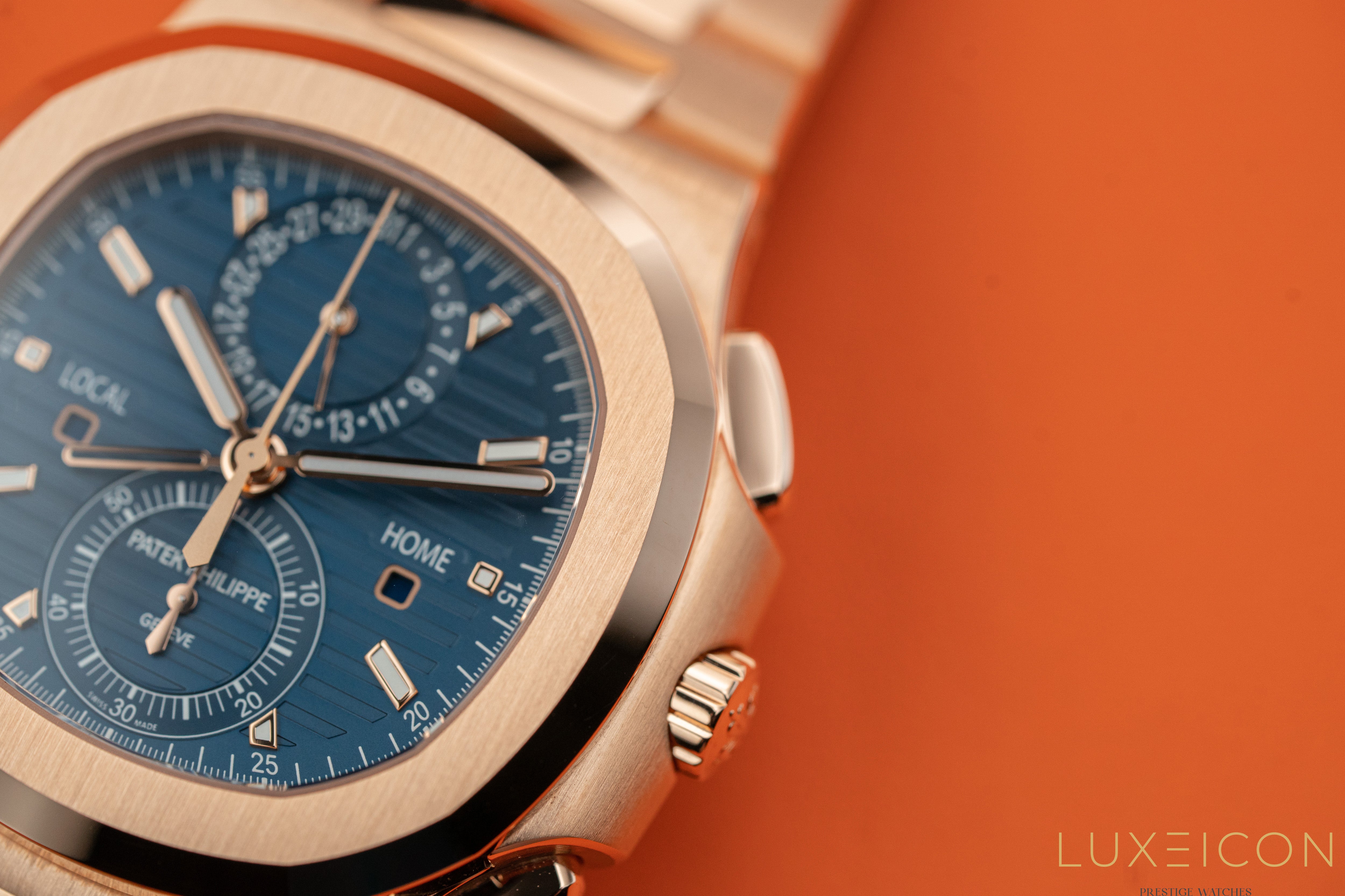 Patek Philippe Nautilus Nautilus 5990/1R-001 Travel Time 18K Rose Gold Blue Dial 2022