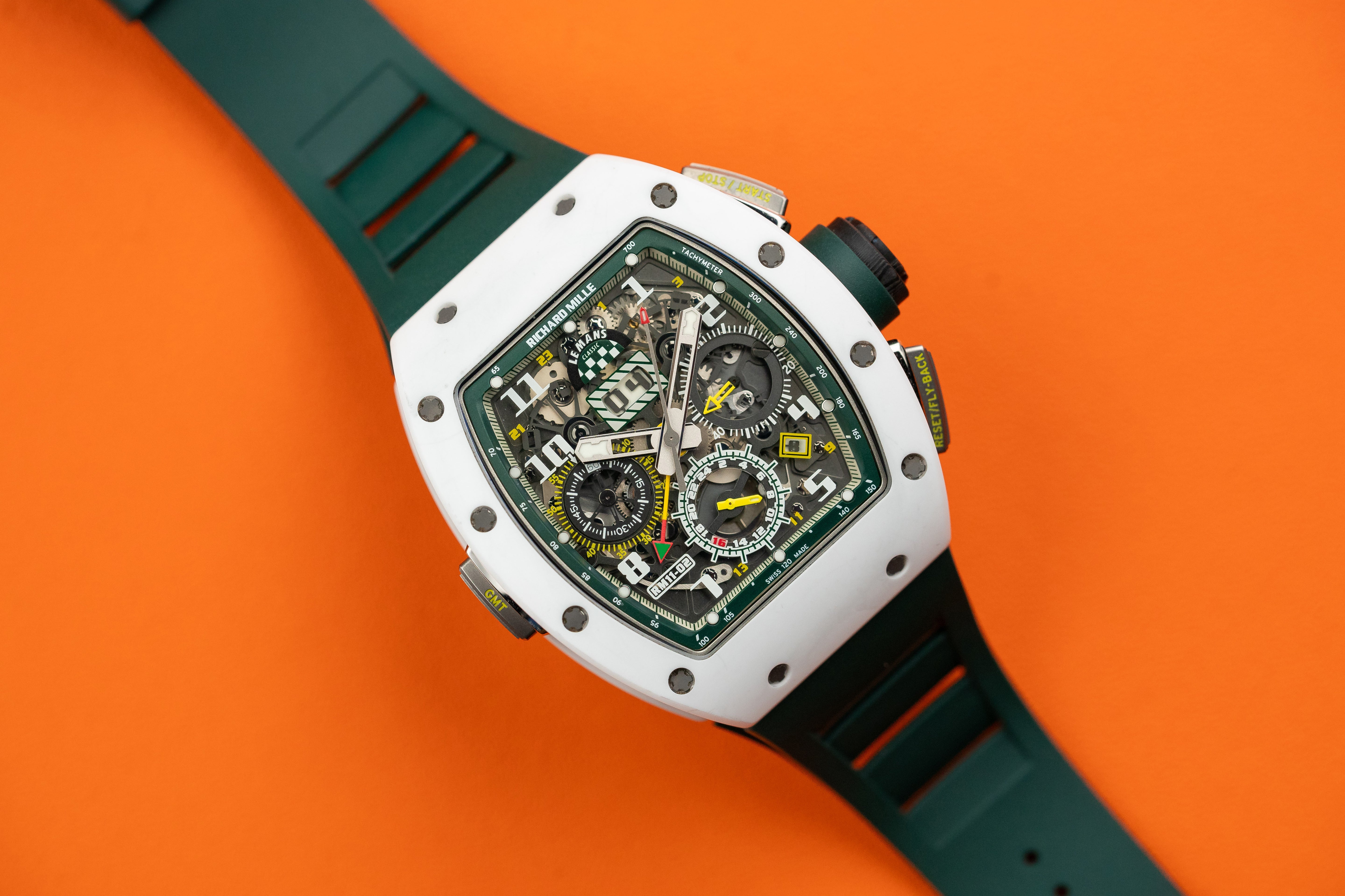 Richard Mille RM11-02 Le Mans Classic white Ceramic Skeleton Dial 2018