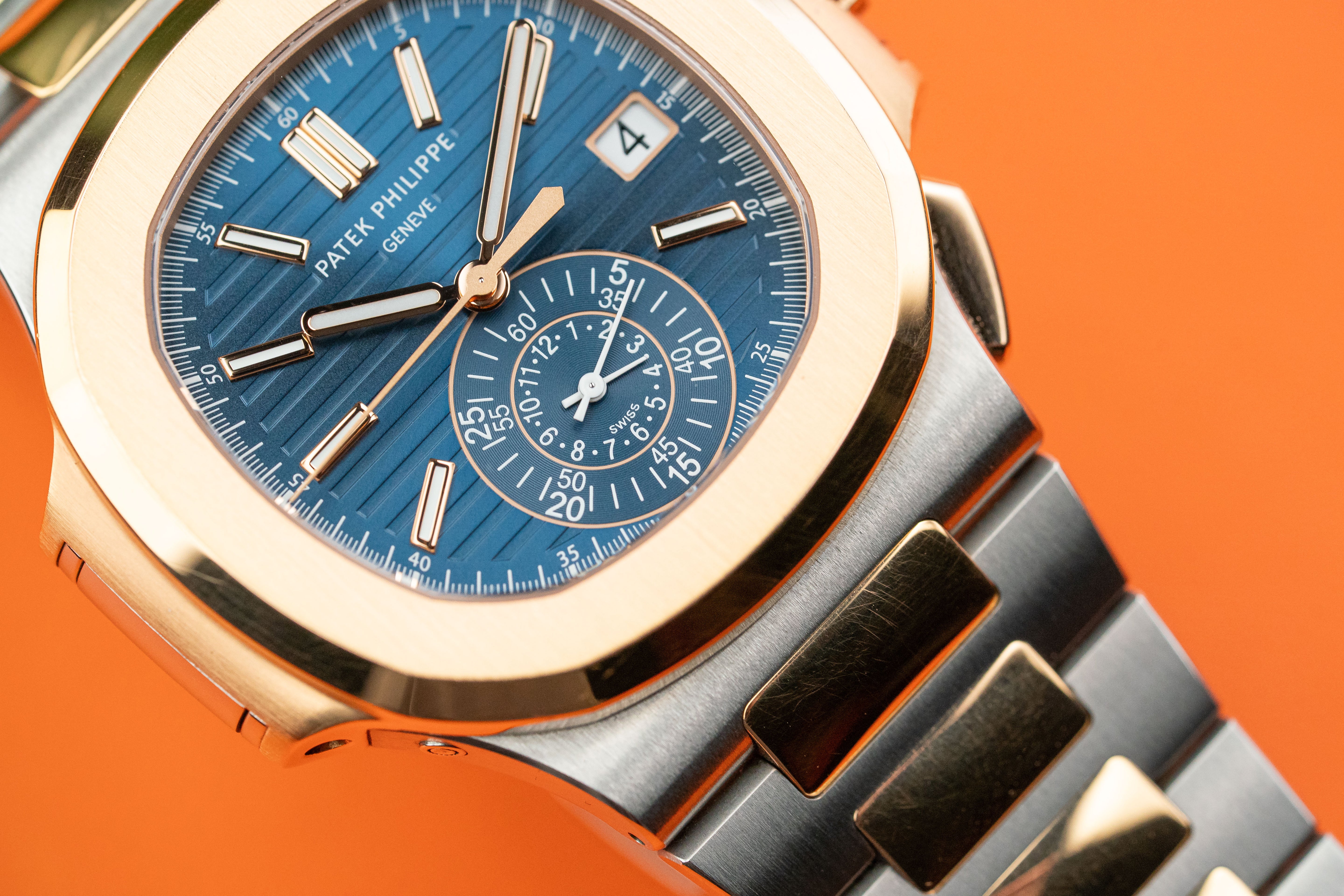 Patek Philippe Nautilus 5980/1AR-001 Steel & Rose Gold Blue Dial
